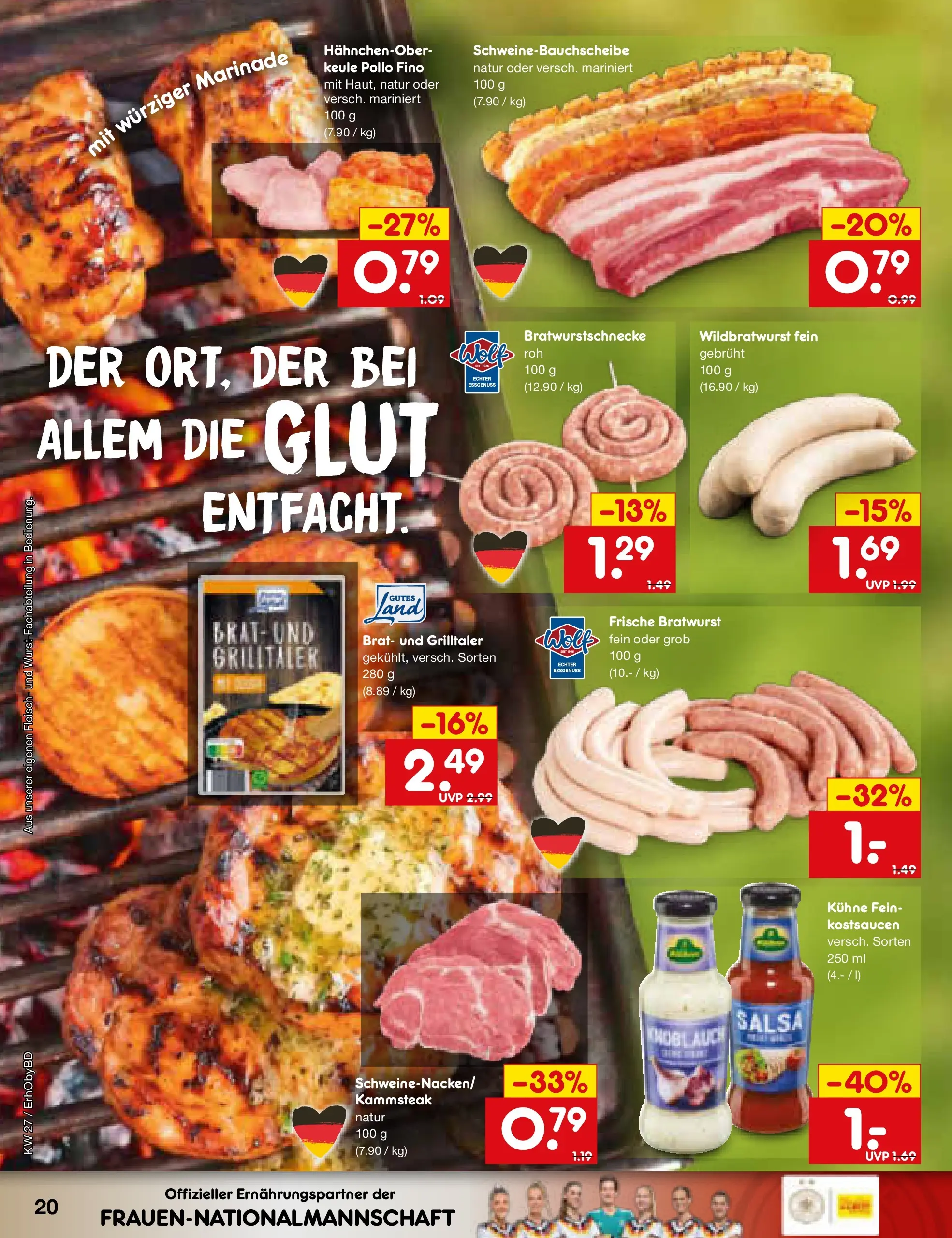 Netto Marken-Discount Prospekt Ergolding (ab 29.06.2026) » Angebote | Seite: 30 | Produkte: Bratwurst, Knoblauch, Fleisch