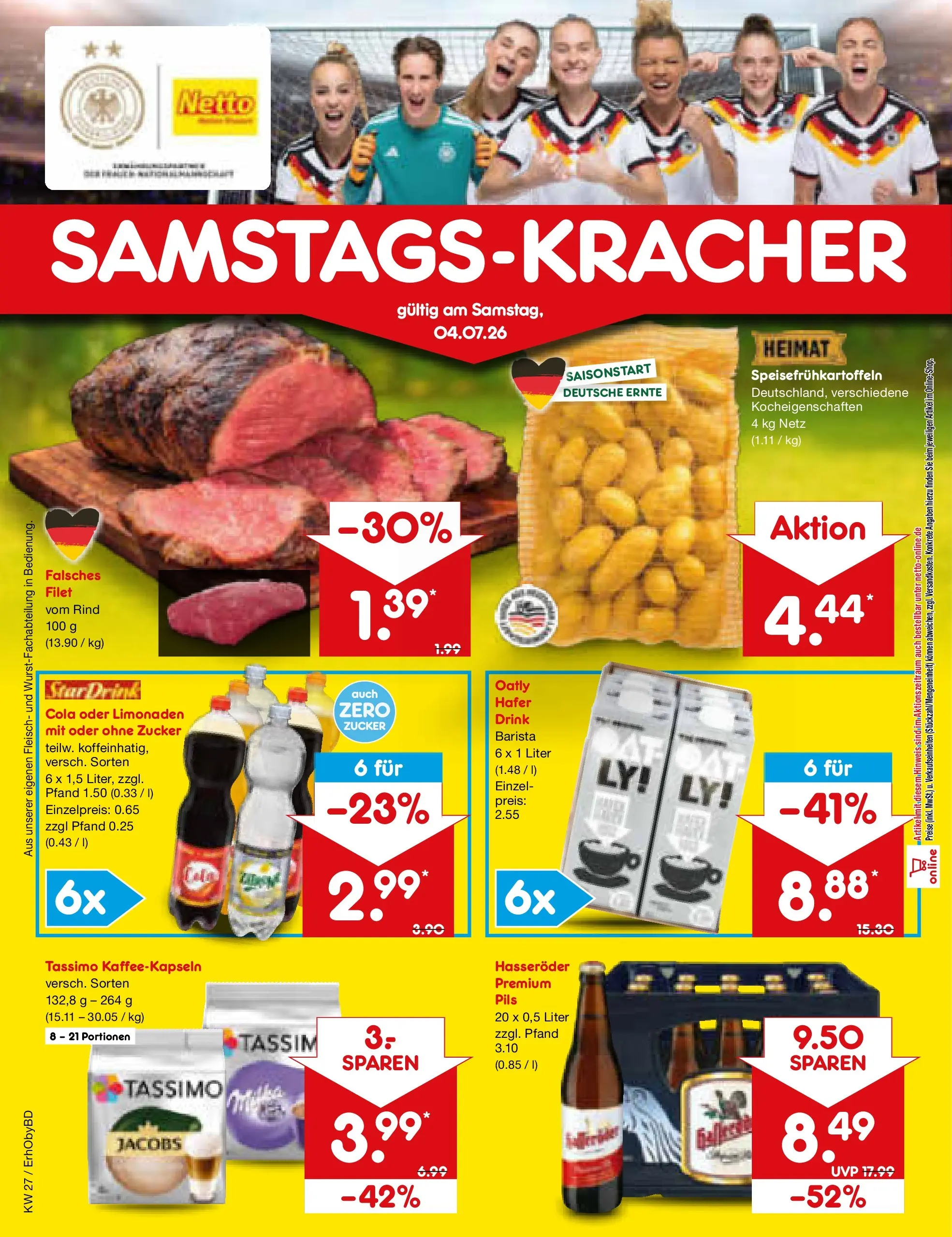 Netto Marken-Discount Prospekt Ergolding (ab 29.06.2026) » Angebote | Seite: 68 | Produkte: Pils, Zucker, Fleisch, Tassimo
