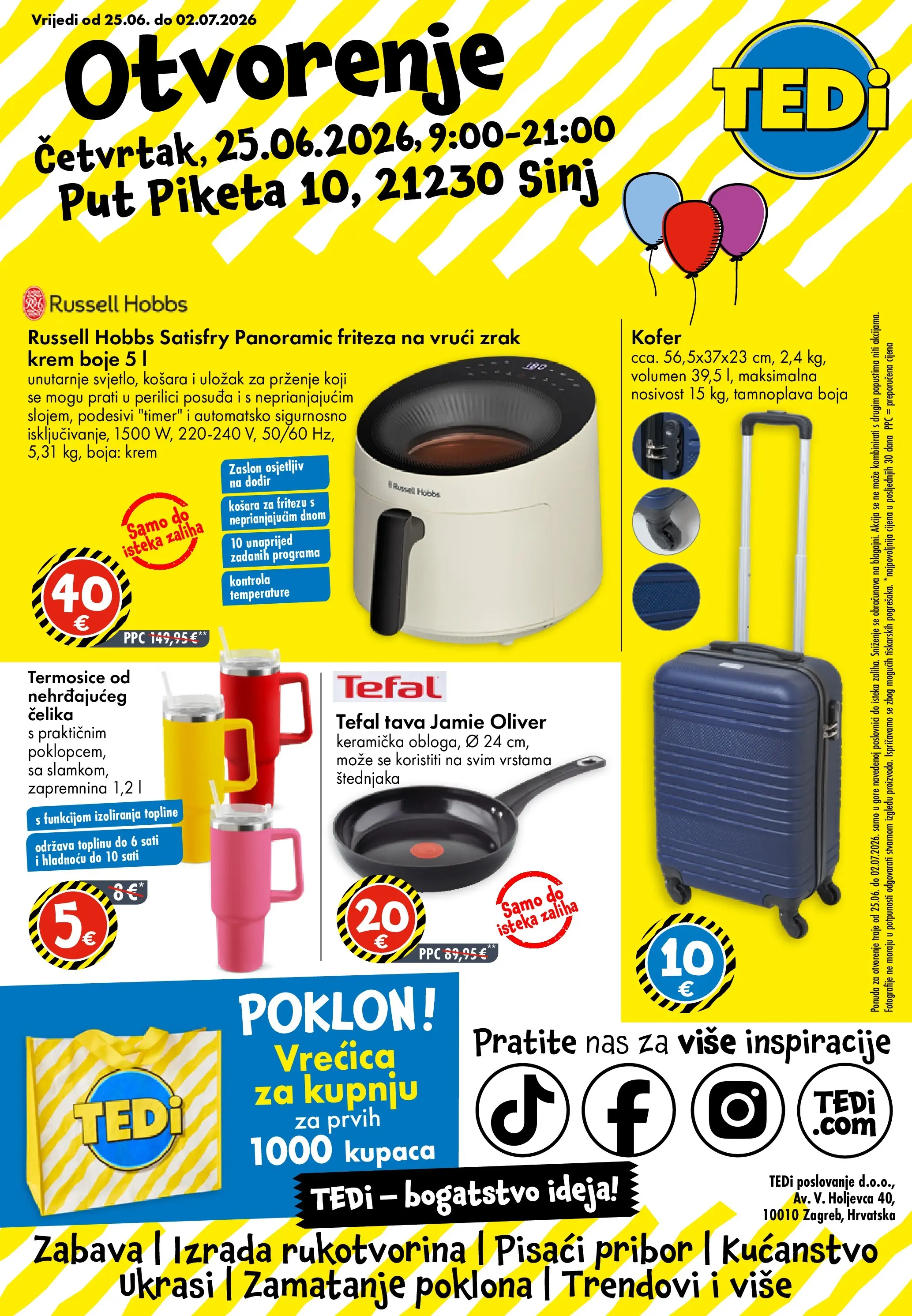 TEDi - TEDi katalog do 28.06.2026 novi od 21.06.2026 na listanje > letak digitalni | Stranica: 1