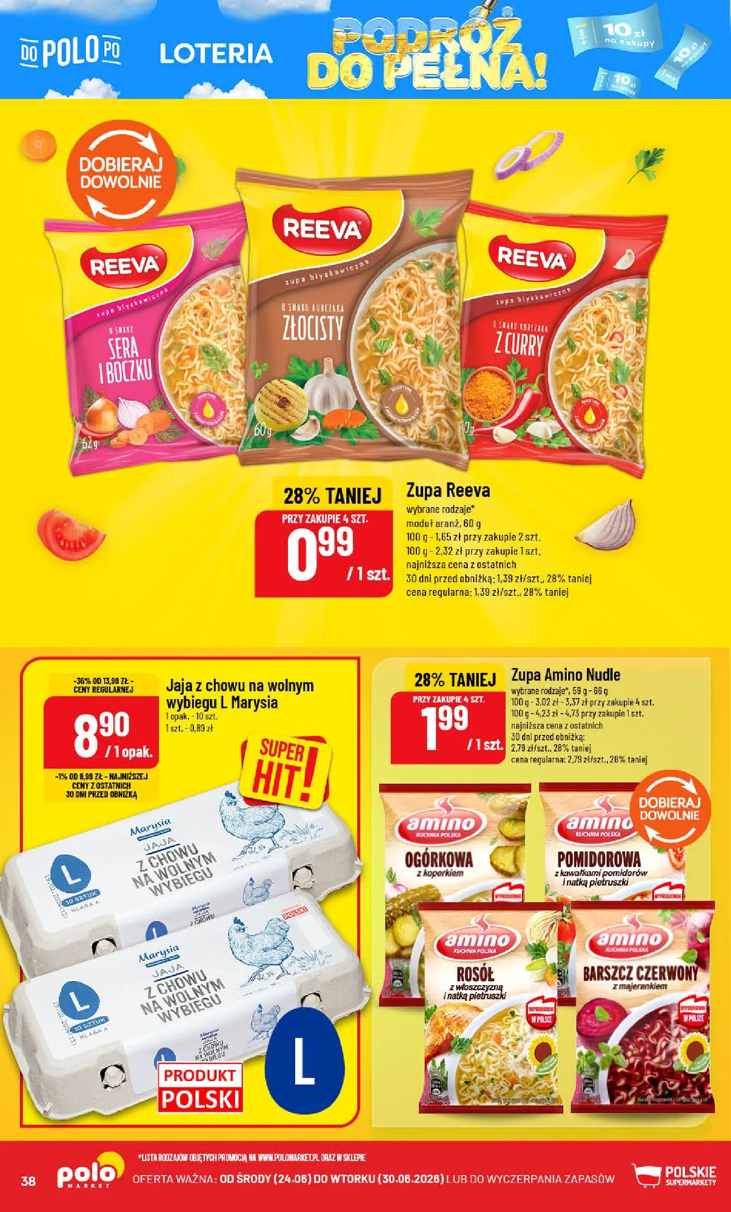 Nowa POLOmarket gazetka od jutra (24.06.2026) | Strona: 38 | Produkty: Barszcz, Curry, Zupa, Jaja Nowa POLOmarket gazetka od jutra 24.06.2026 | Strona: 38 | Produkty: Barszcz, Curry, Zupa, Jaja