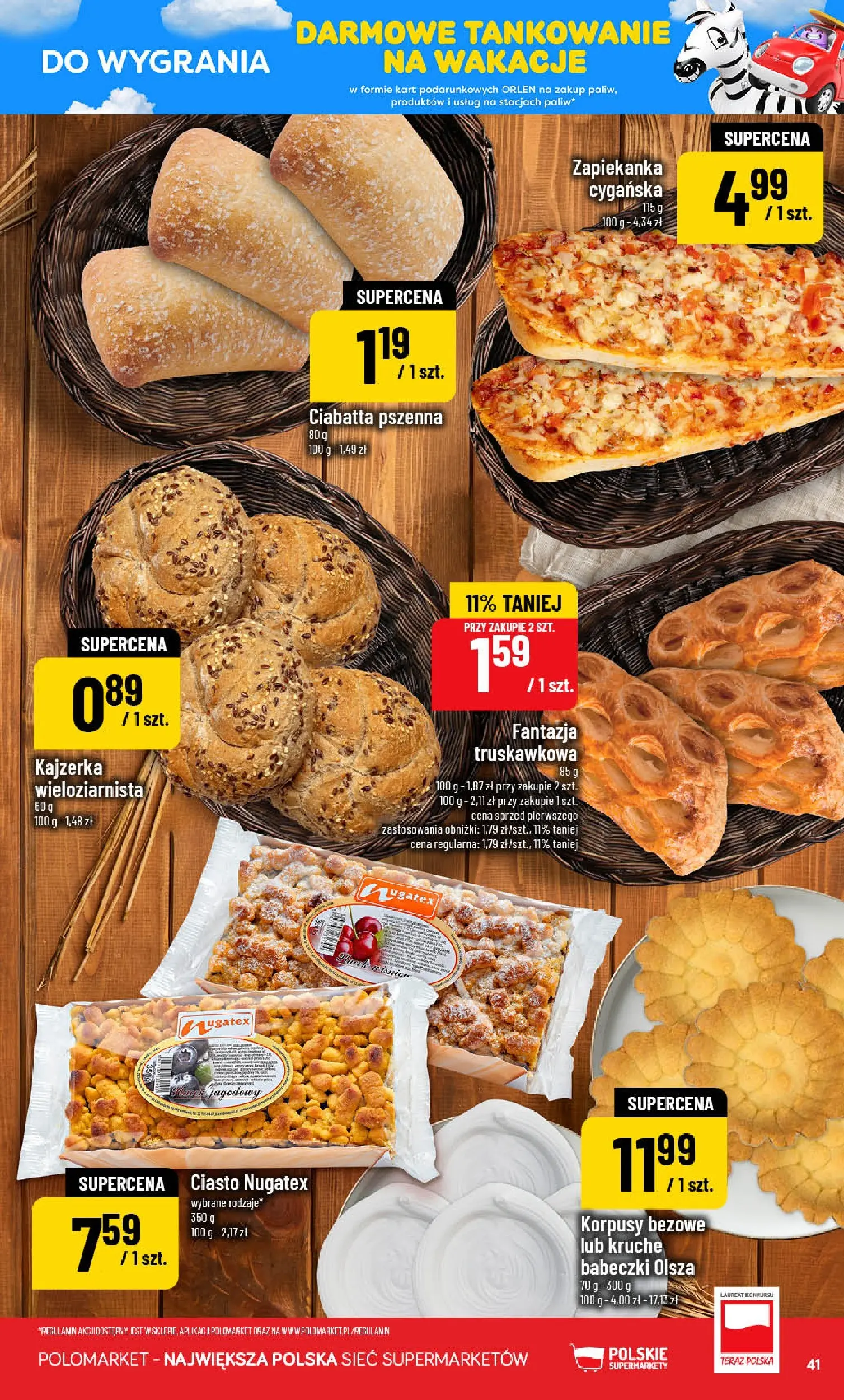 Nowa POLOmarket gazetka od jutra (24.06.2026) | Strona: 41 | Produkty: Ciasto, Zapiekanka, Babeczki, Ciabatta Nowa POLOmarket gazetka od jutra 24.06.2026 | Strona: 41 | Produkty: Ciasto, Zapiekanka, Babeczki, Ciabatta