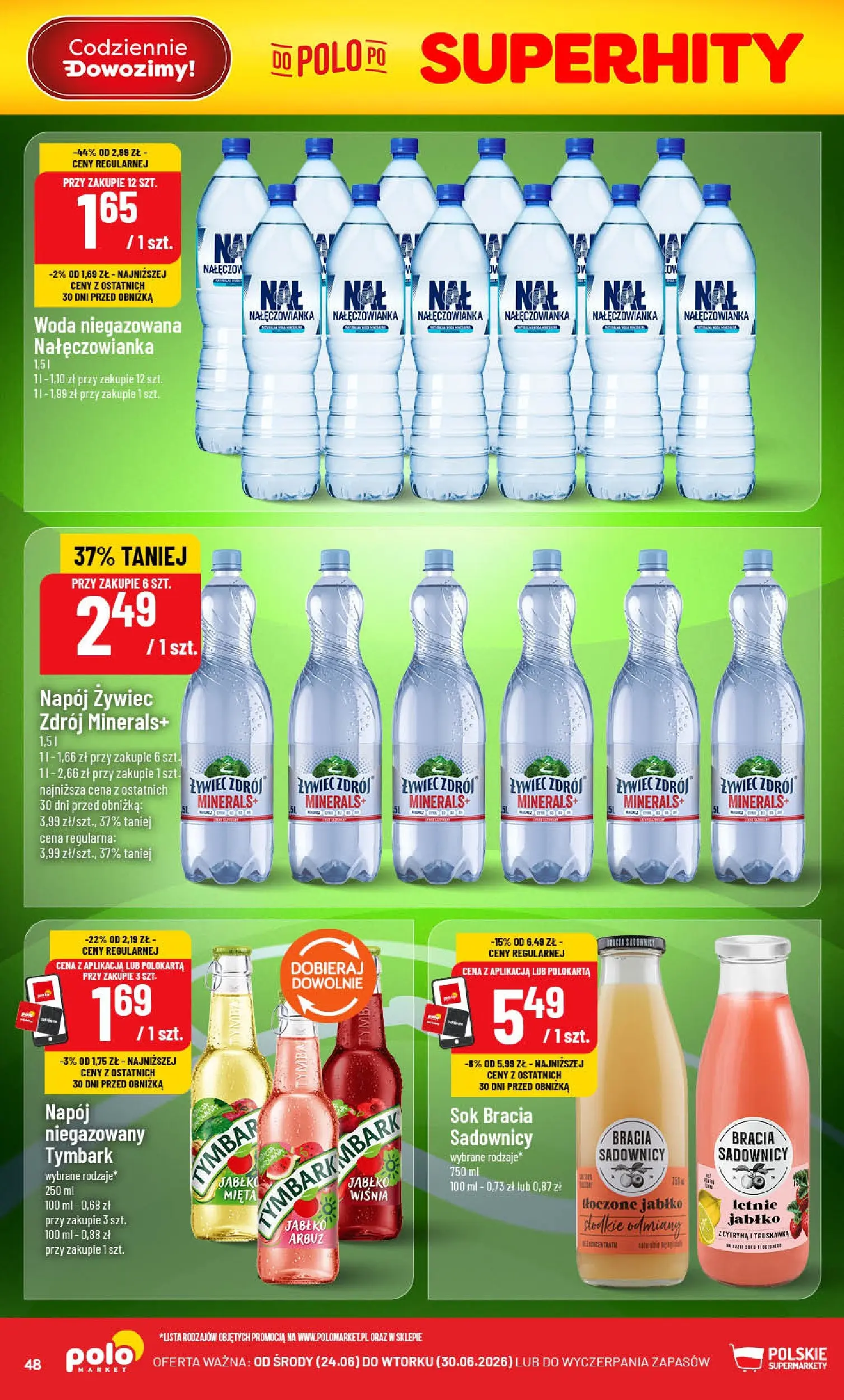 Nowa POLOmarket gazetka od jutra (24.06.2026) | Strona: 48 | Produkty: Cytryna, Arbuz, Sok, Woda niegazowana Nowa POLOmarket gazetka od jutra 24.06.2026 | Strona: 48 | Produkty: Cytryna, Arbuz, Sok, Woda niegazowana