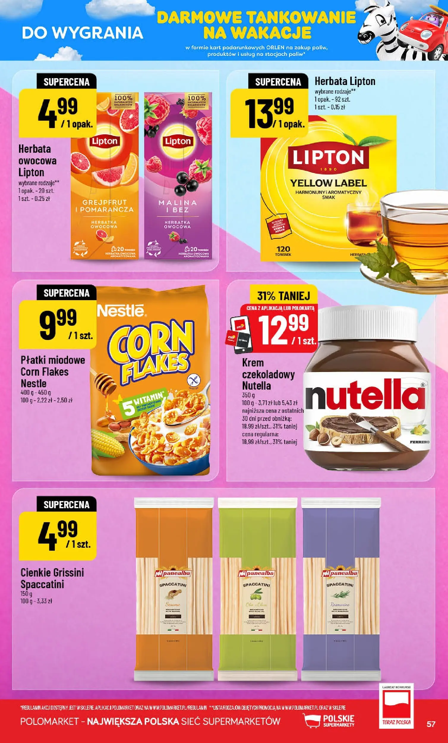 Nowa POLOmarket gazetka od jutra (24.06.2026) | Strona: 57 | Produkty: Malina, Nutella, Herbata lipton, Grejpfrut Nowa POLOmarket gazetka od jutra 24.06.2026 | Strona: 57 | Produkty: Malina, Nutella, Herbata lipton, Grejpfrut