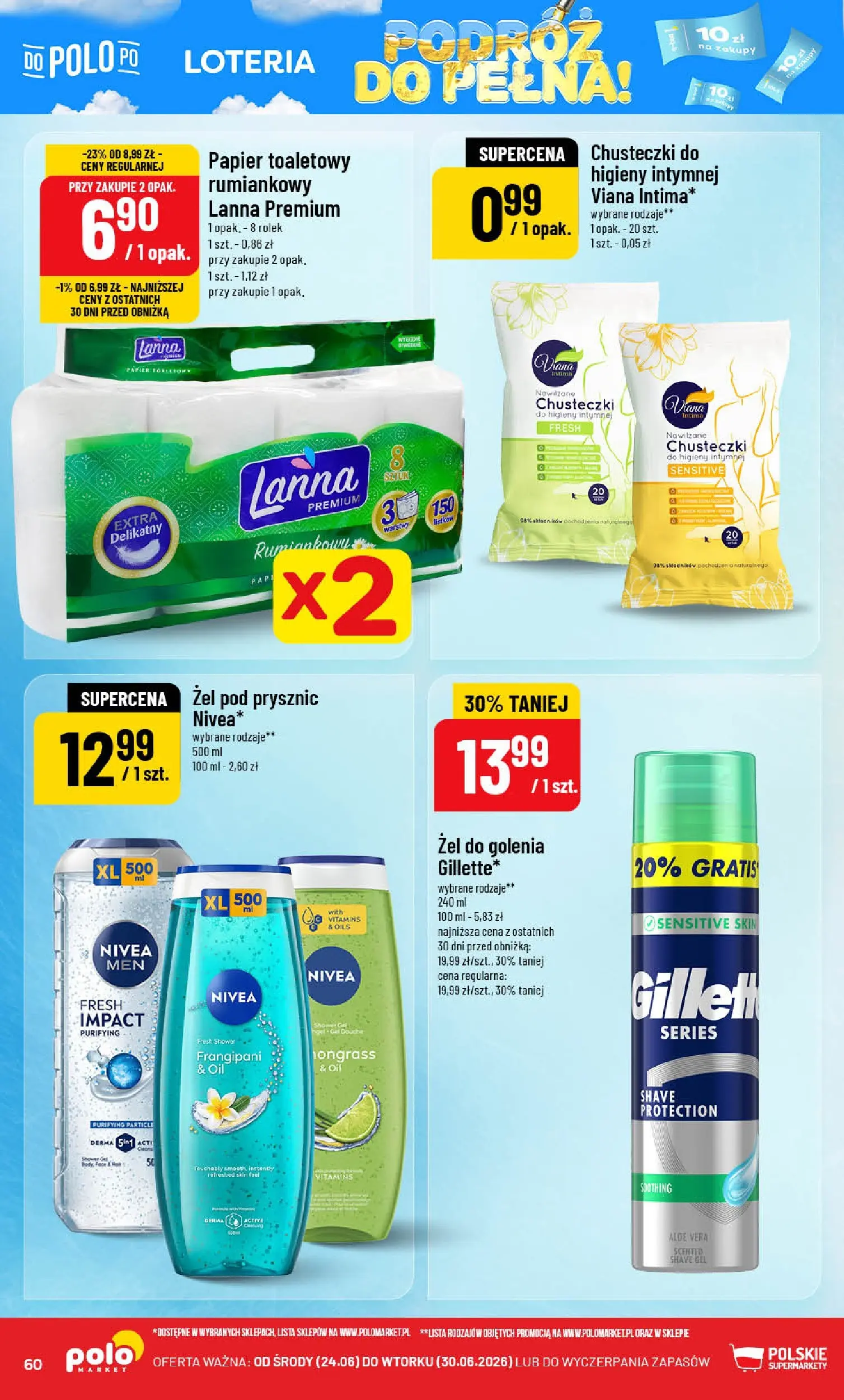 Nowa POLOmarket gazetka od jutra (24.06.2026) | Strona: 60 | Produkty: Papier toaletowy, Prysznic, Żel pod prysznic Nowa POLOmarket gazetka od jutra 24.06.2026 | Strona: 60 | Produkty: Papier toaletowy, Prysznic, Żel pod prysznic