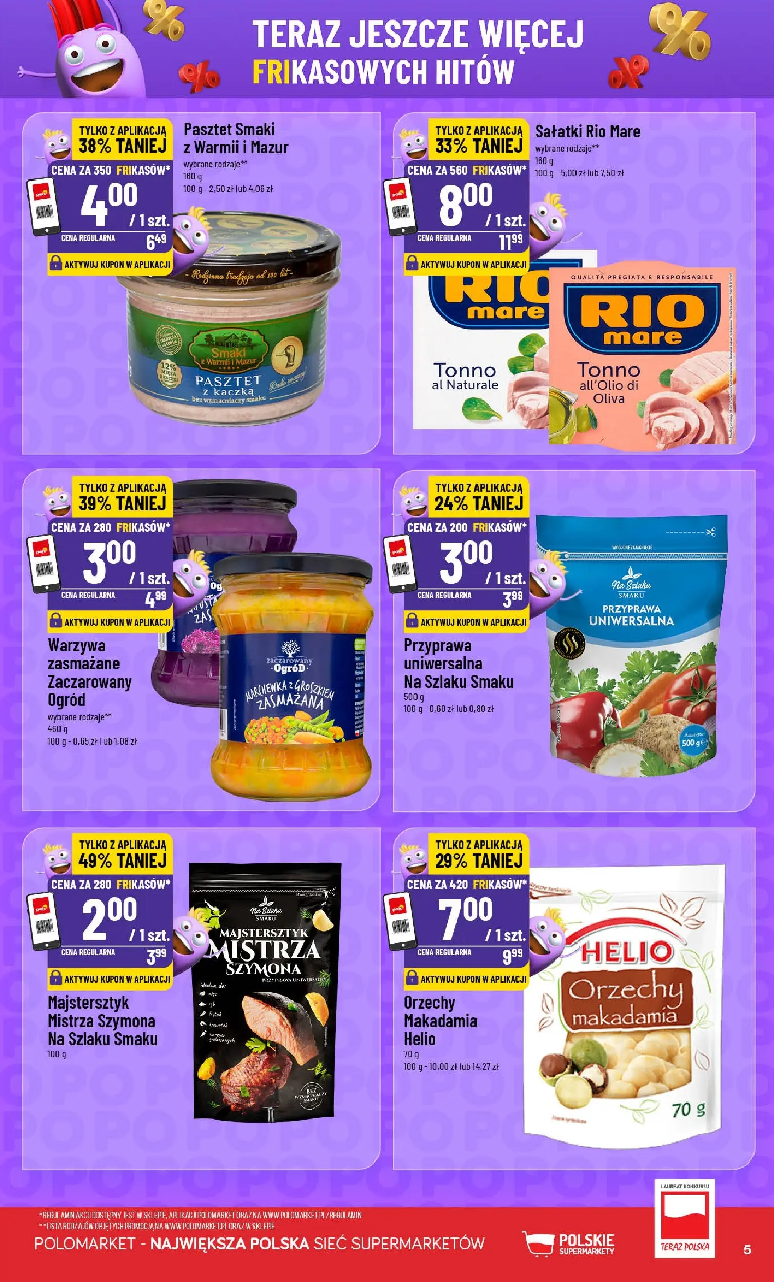 Nowa POLOmarket gazetka od jutra 24.06.2026 | Strona: 5 | Produkty: Kaczka, Marchewka, Warzywa, Marchewka z groszkiem