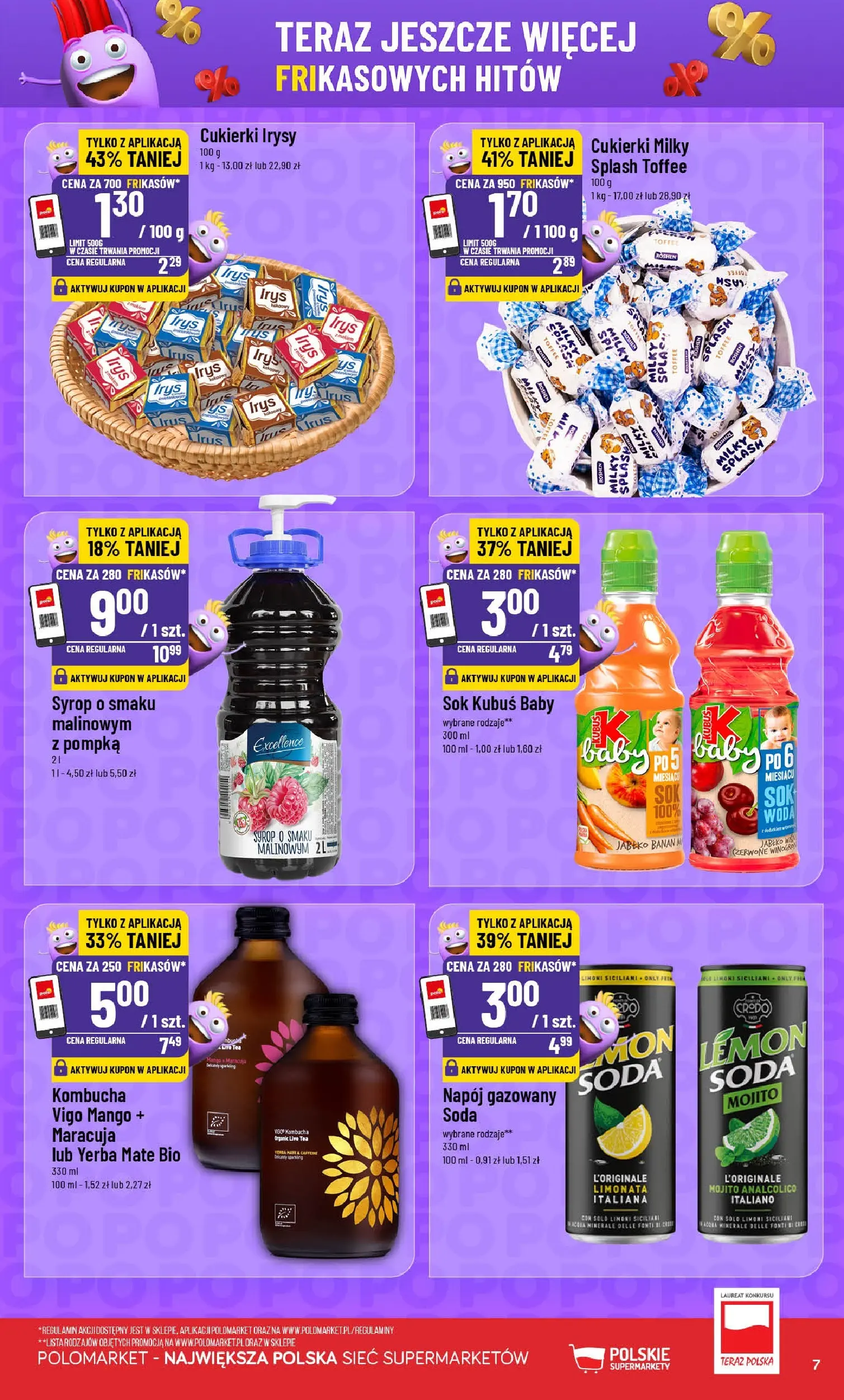 Nowa POLOmarket gazetka od jutra 24.06.2026 | Strona: 7 | Produkty: Mango, Chili, Sok, Yerba mate