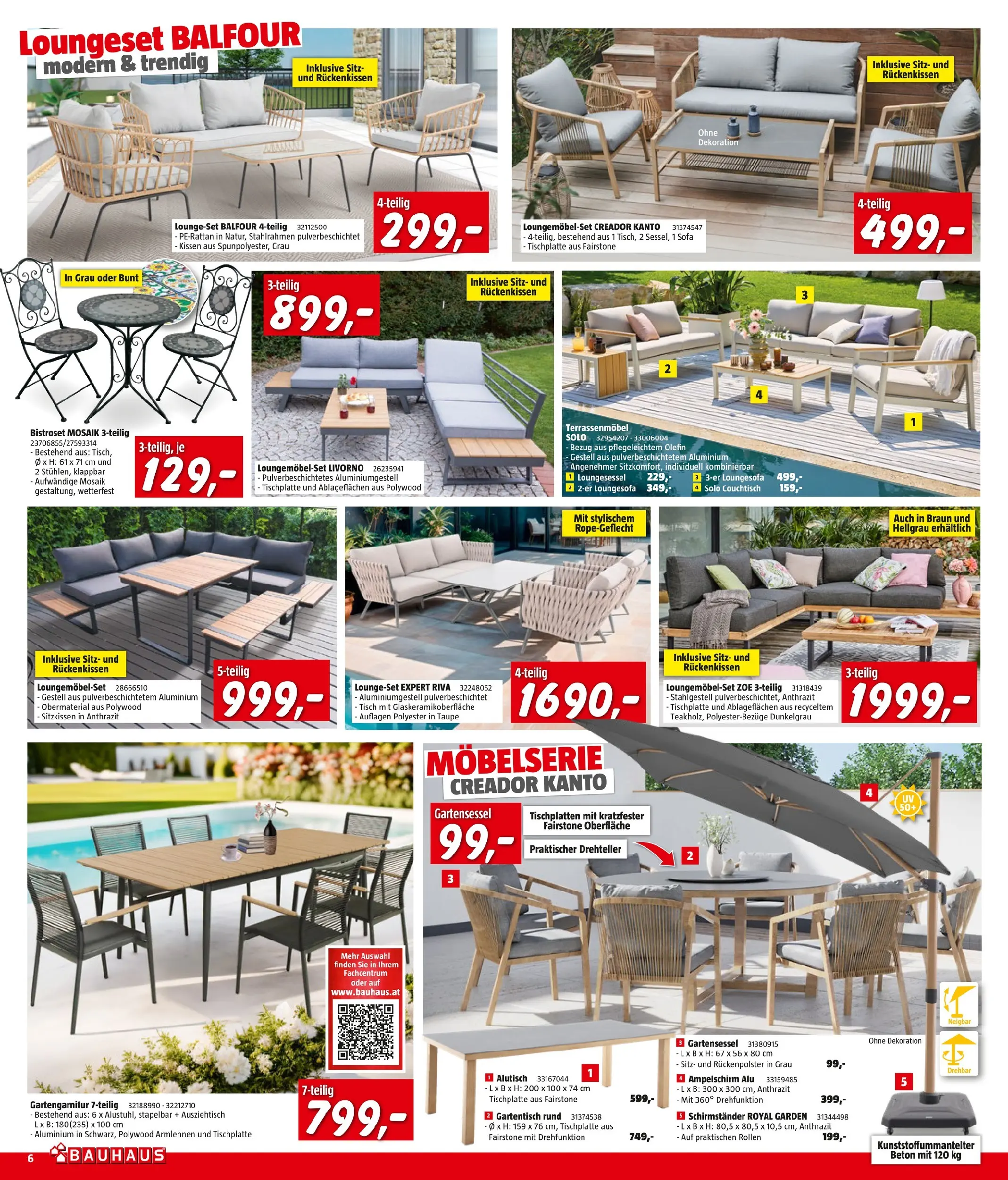 Bauhaus - BAUHAUS: Flugblatt von 23.06.2026 - Aktuelle Angebote | Seite: 6 | Produkte: Kissen, Sofa, Couchtisch, Tisch