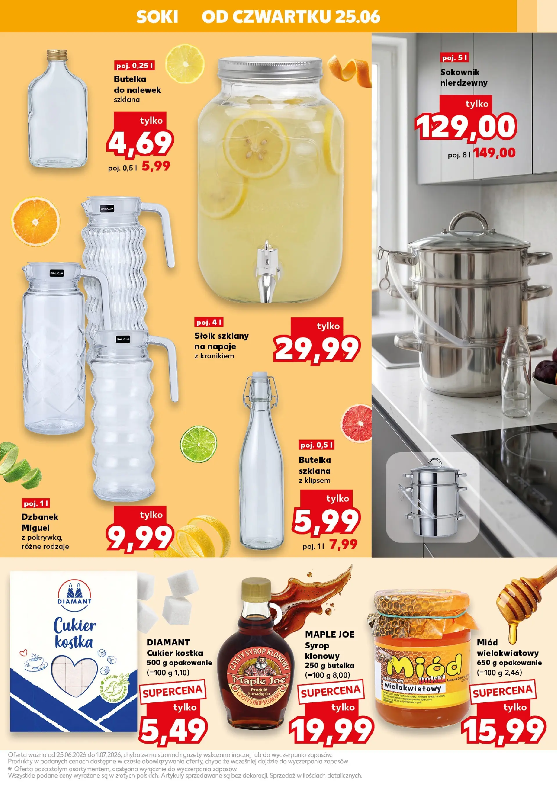 Kaufland gazetka - Gotowanie od 25.06.2026 - od jutra PDF | Strona: 21 | Produkty: Miód, Syrop klonowy, Napoje, Sokownik