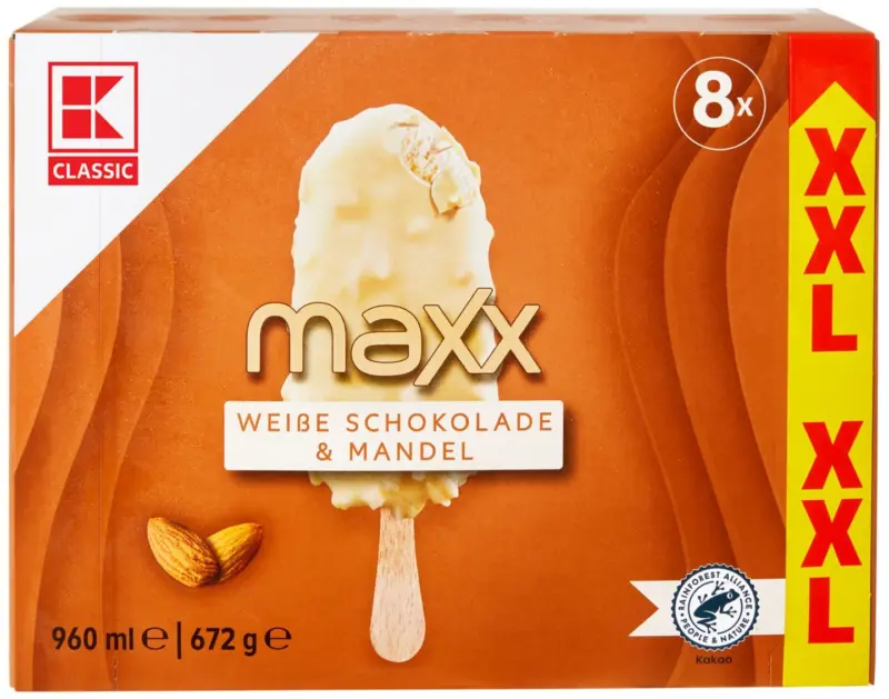 K-Classic Сладолед XXL бял шоколад и бадем