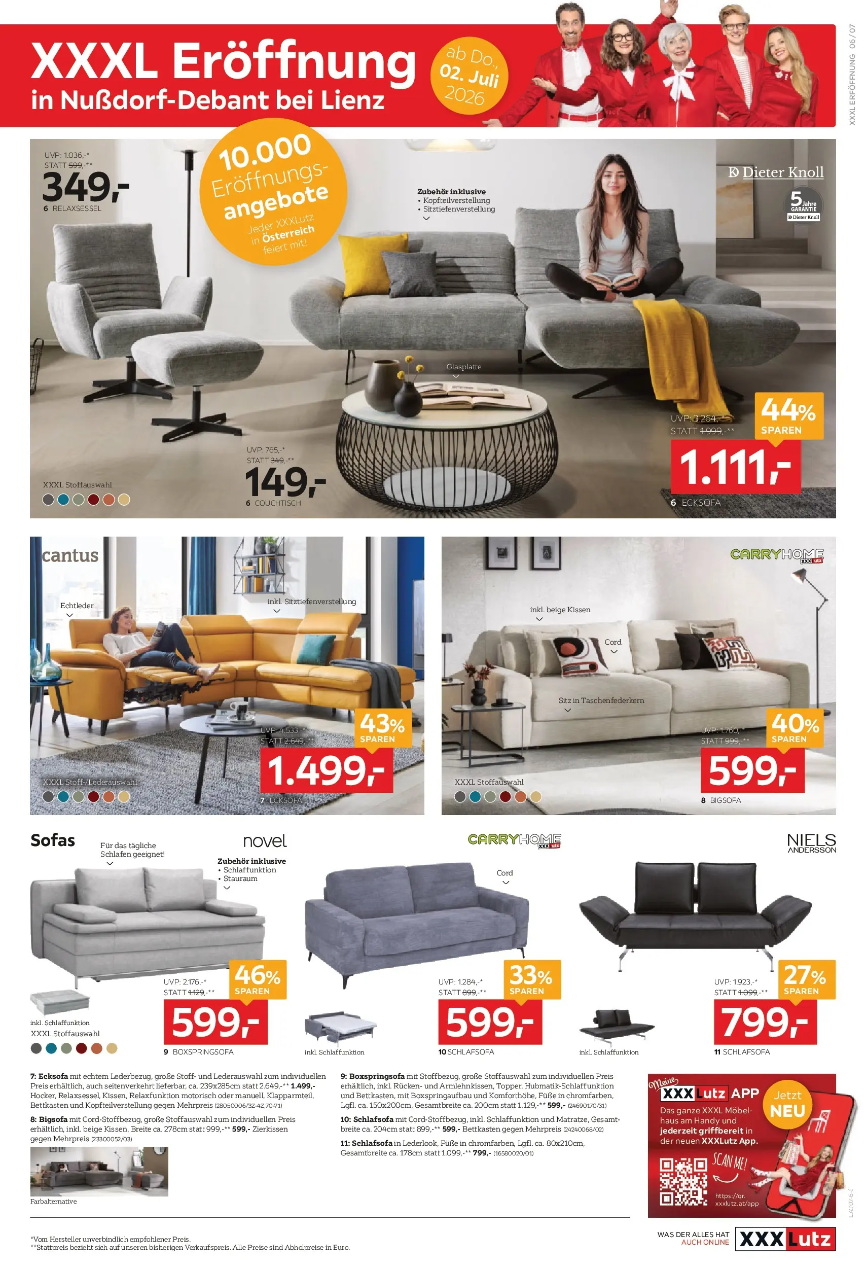 XXXLutz Eröffnung Lienz von 30.06.2026 - Aktuelle Angebote | Seite: 7 | Produkte: Kissen, Couchtisch