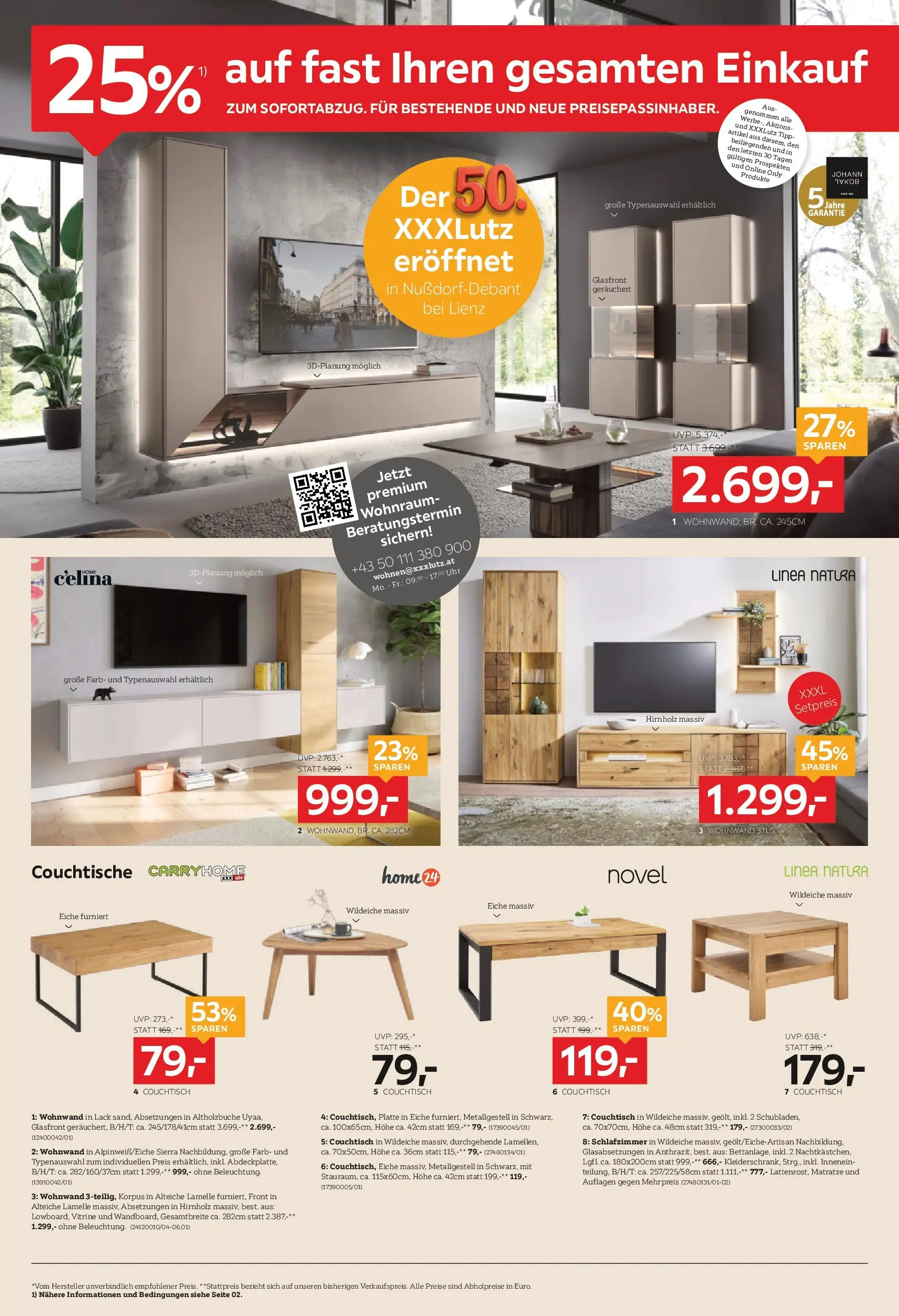 XXXLutz Eröffnung Lienz von 30.06.2026 - Aktuelle Angebote | Seite: 8 | Produkte: Uhr, Matratze, Couchtisch