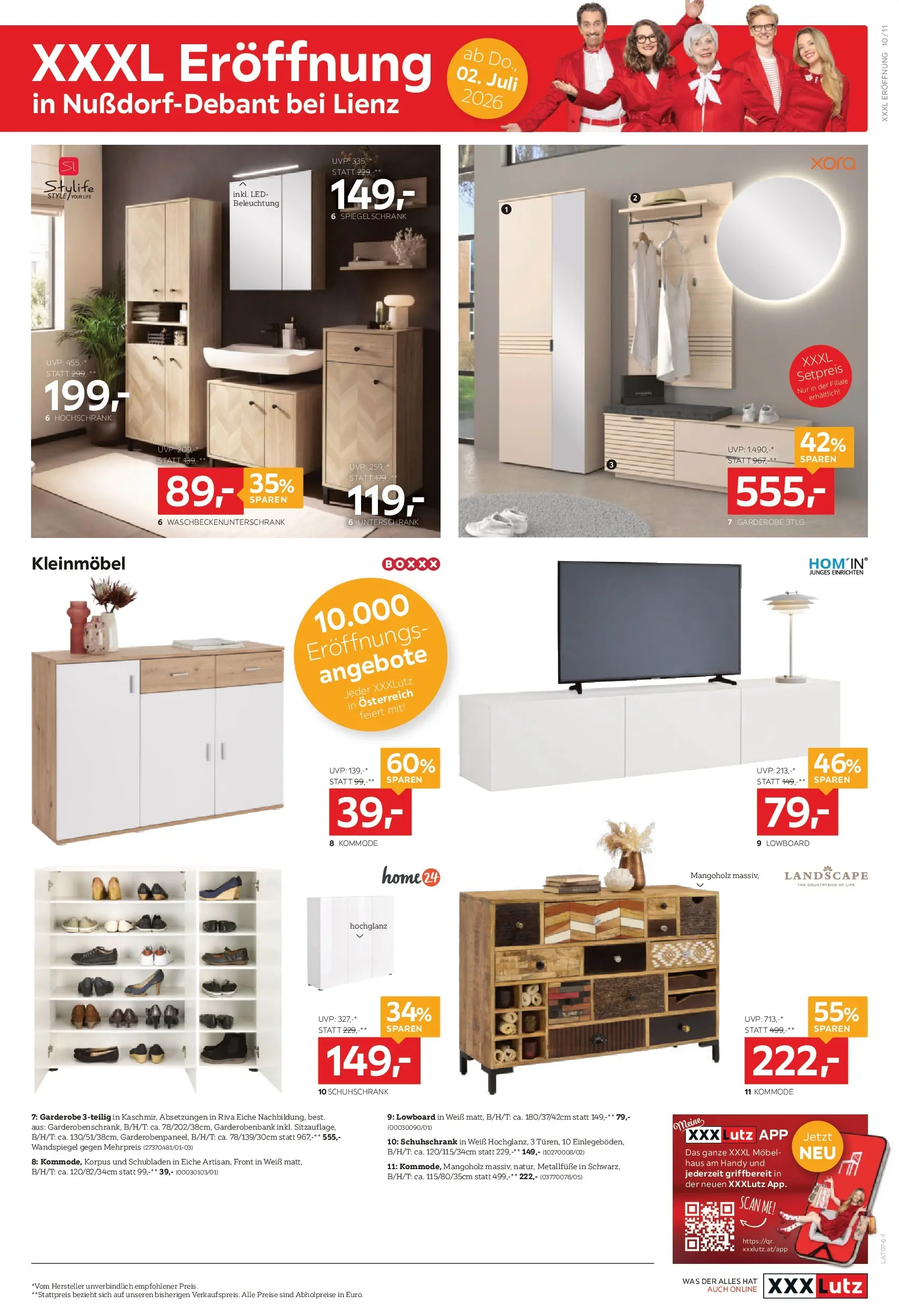 XXXLutz Eröffnung Lienz von 30.06.2026 - Aktuelle Angebote | Seite: 11 | Produkte: Kommode, Schrank