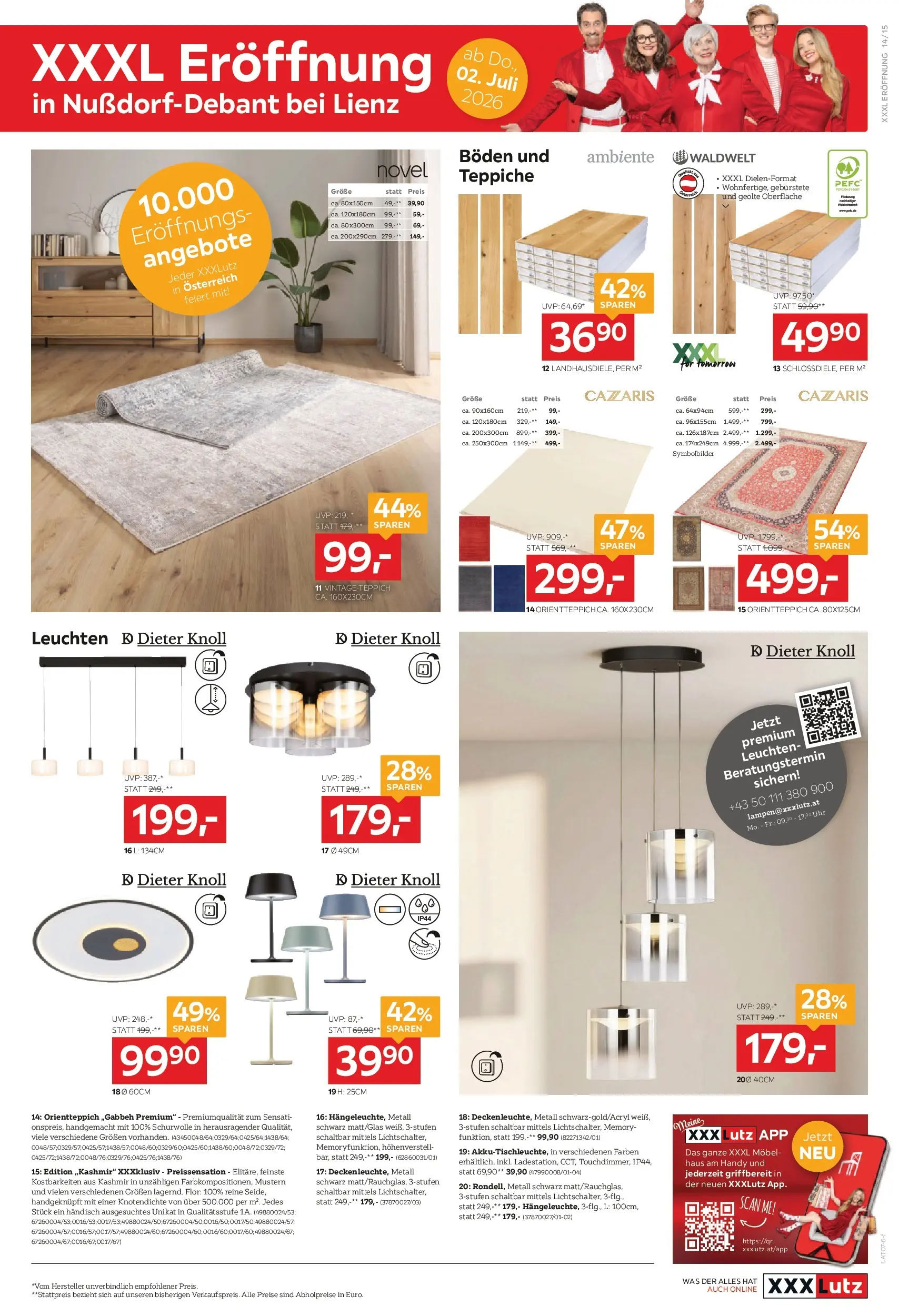 XXXLutz Eröffnung Lienz von 30.06.2026 - Aktuelle Angebote | Seite: 15 | Produkte: Uhr, Teppich
