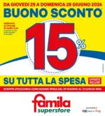 Famila Superstore BUONO SCONTO 15% - al 28.06.2026