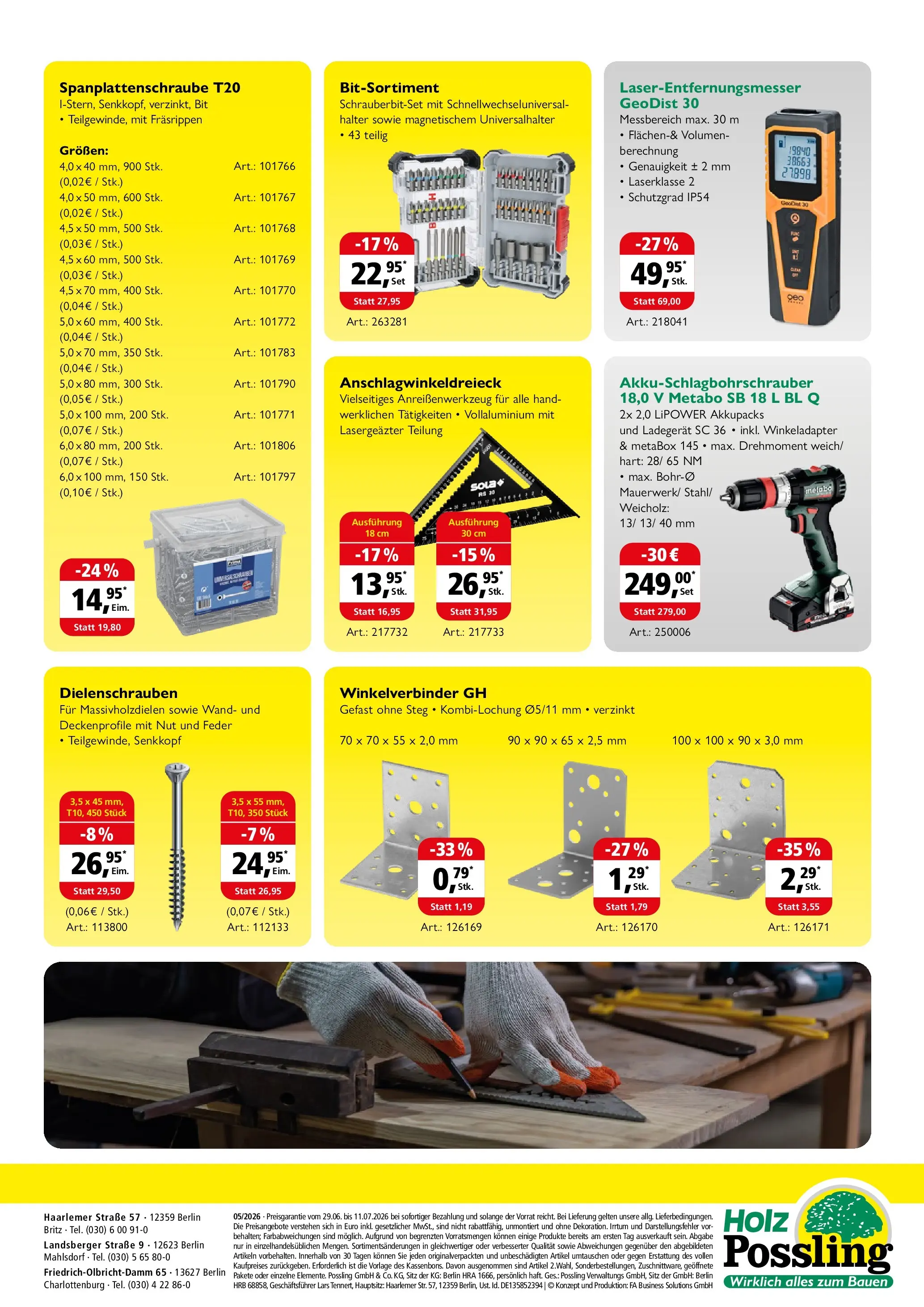 Angebote - Holz Possling | Holz-Bau-Katalog | Juli (ab 28.06.2026) zum Blättern | Seite: 6 | Produkte: Ladegerät