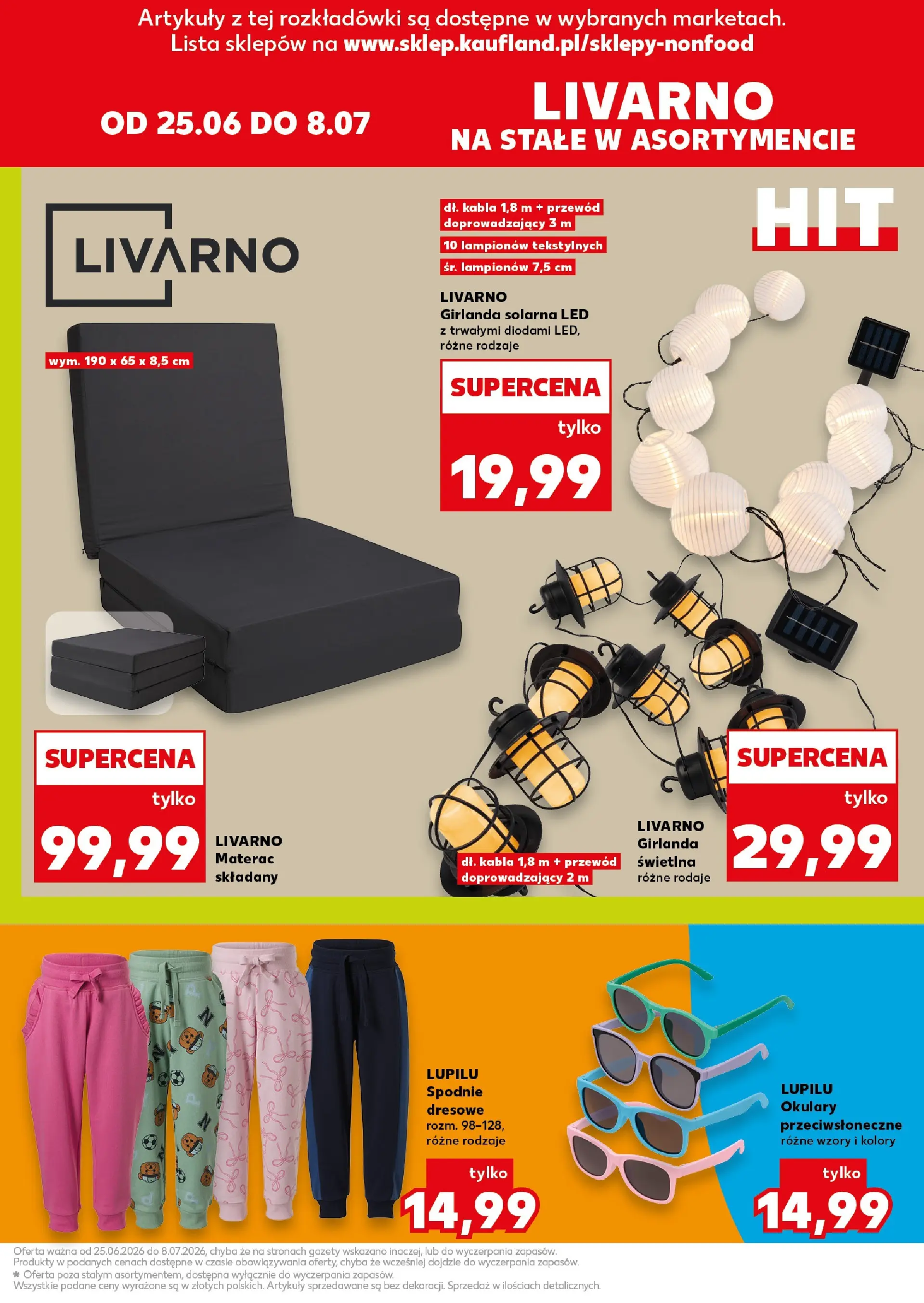Kaufland gazetka - Złap Okazje od 25.06.2026 - od jutra PDF | Strona: 11 | Produkty: Spodnie, Okulary, Materac, Okulary przeciwsłoneczne