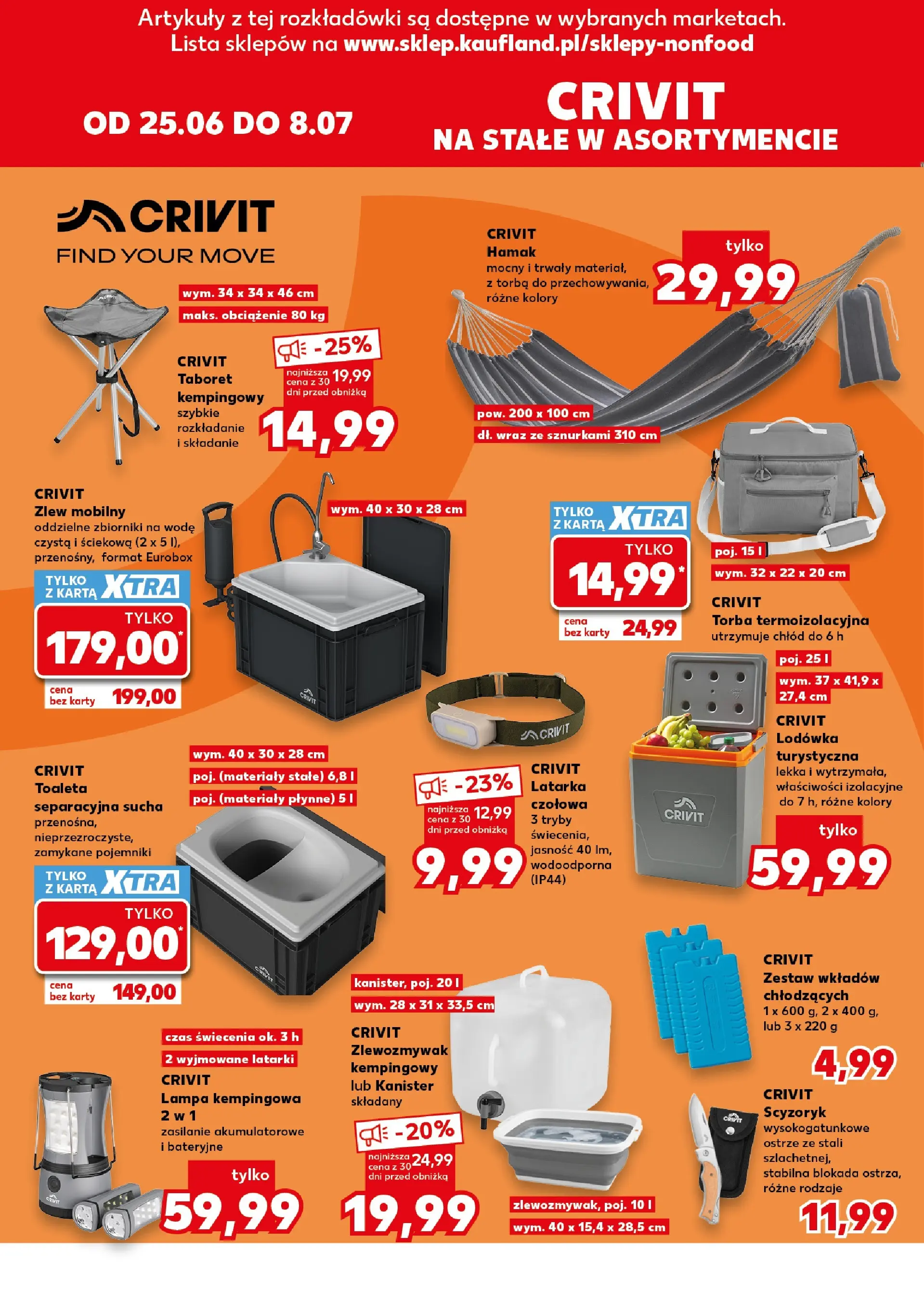 Kaufland gazetka - Złap Okazje od 25.06.2026 - od jutra PDF | Strona: 16 | Produkty: Torba, Toaleta, Lampa, Lodówka turystyczna