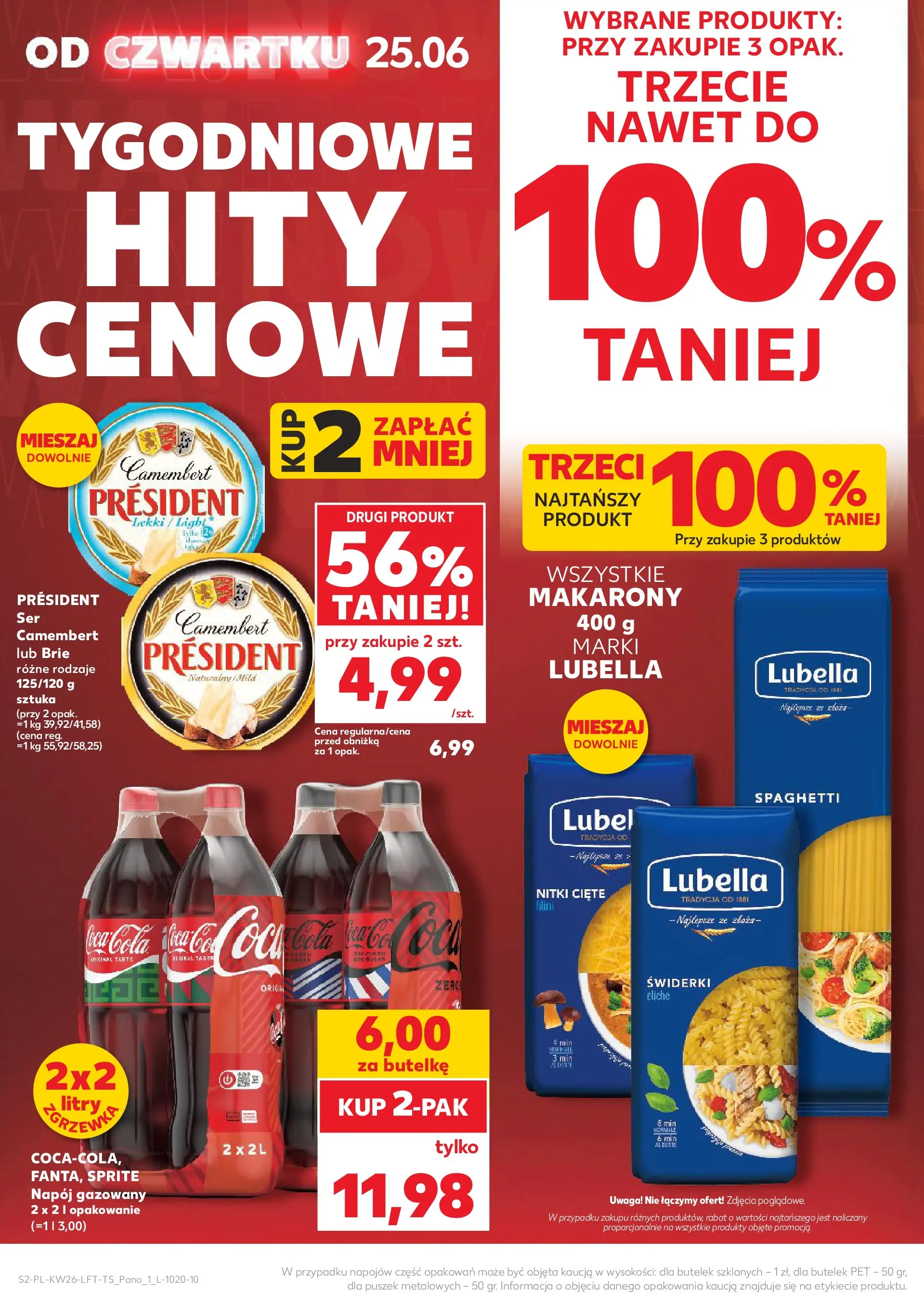 Kaufland gazetka od 25.06.2026 - od jutra PDF | Strona: 2 | Produkty: Ser camembert, Camembert, Ser, Makarony
