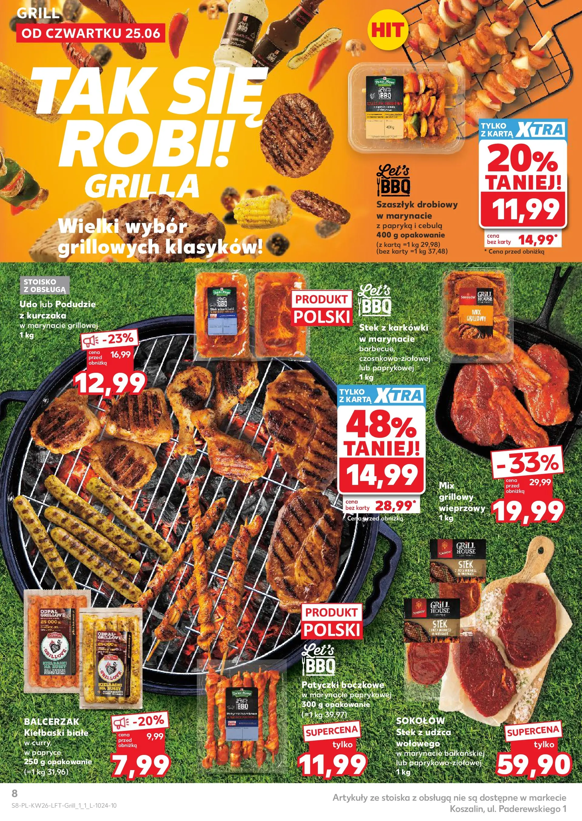 Kaufland gazetka od 25.06.2026 - od jutra PDF | Strona: 8 | Produkty: Karta, Curry, Grill, Kiełbaski