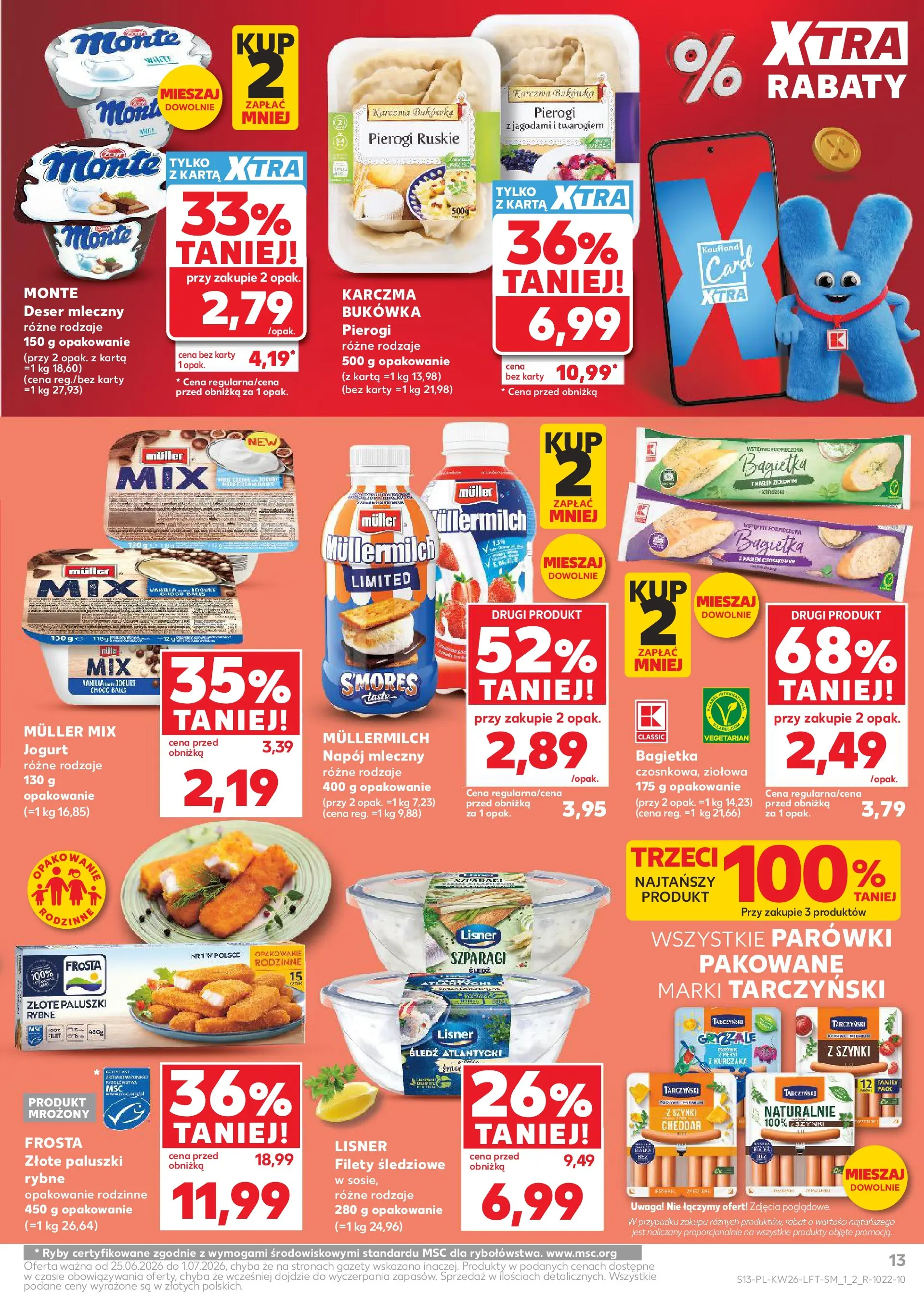 Kaufland gazetka od 25.06.2026 - od jutra PDF | Strona: 13 | Produkty: Parówki, Szparagi, Paluszki rybne frosta, Jogurt