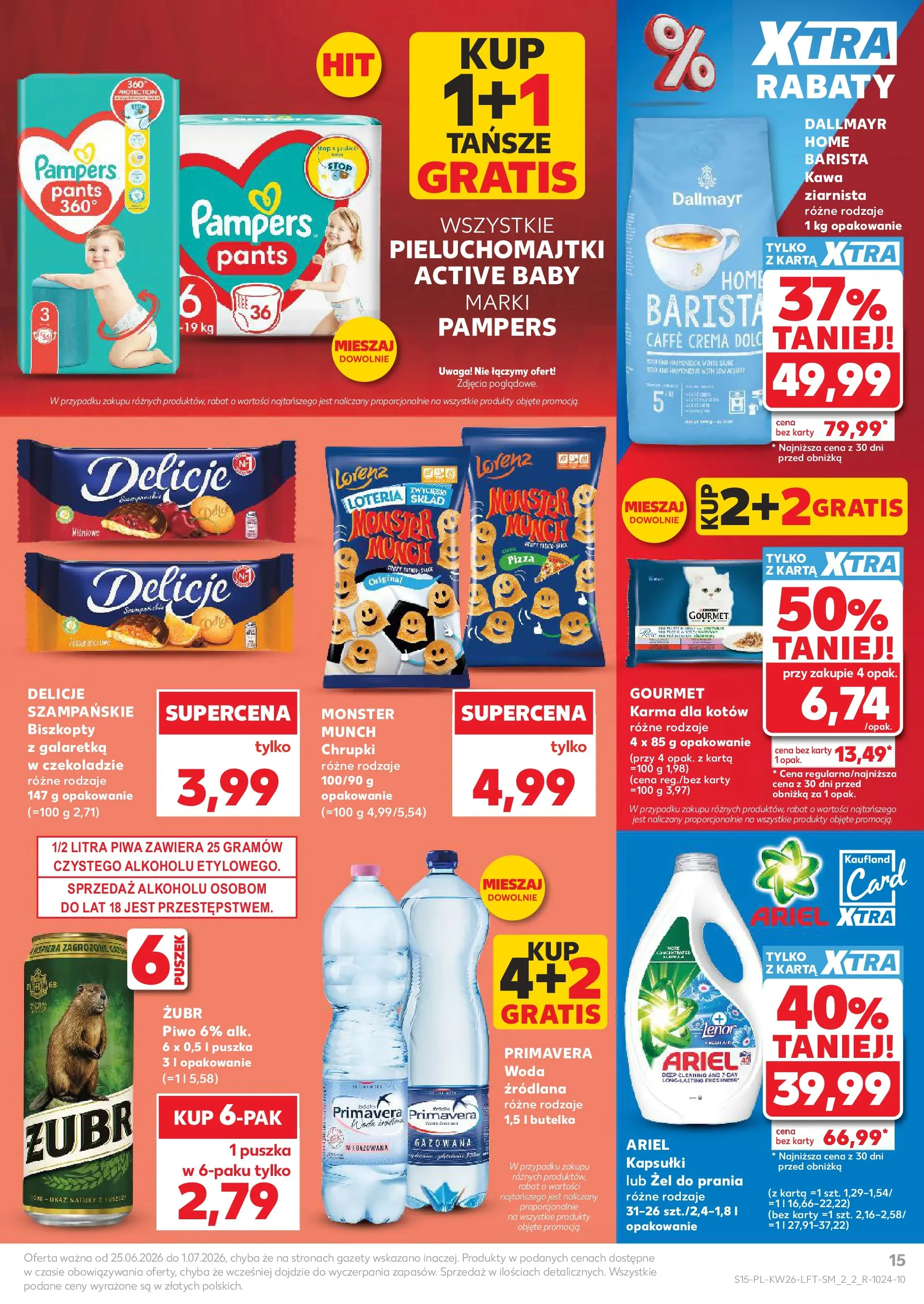 Kaufland gazetka od 25.06.2026 - od jutra PDF | Strona: 15 | Produkty: Galaretka, Kawa, Pizza, Detergent