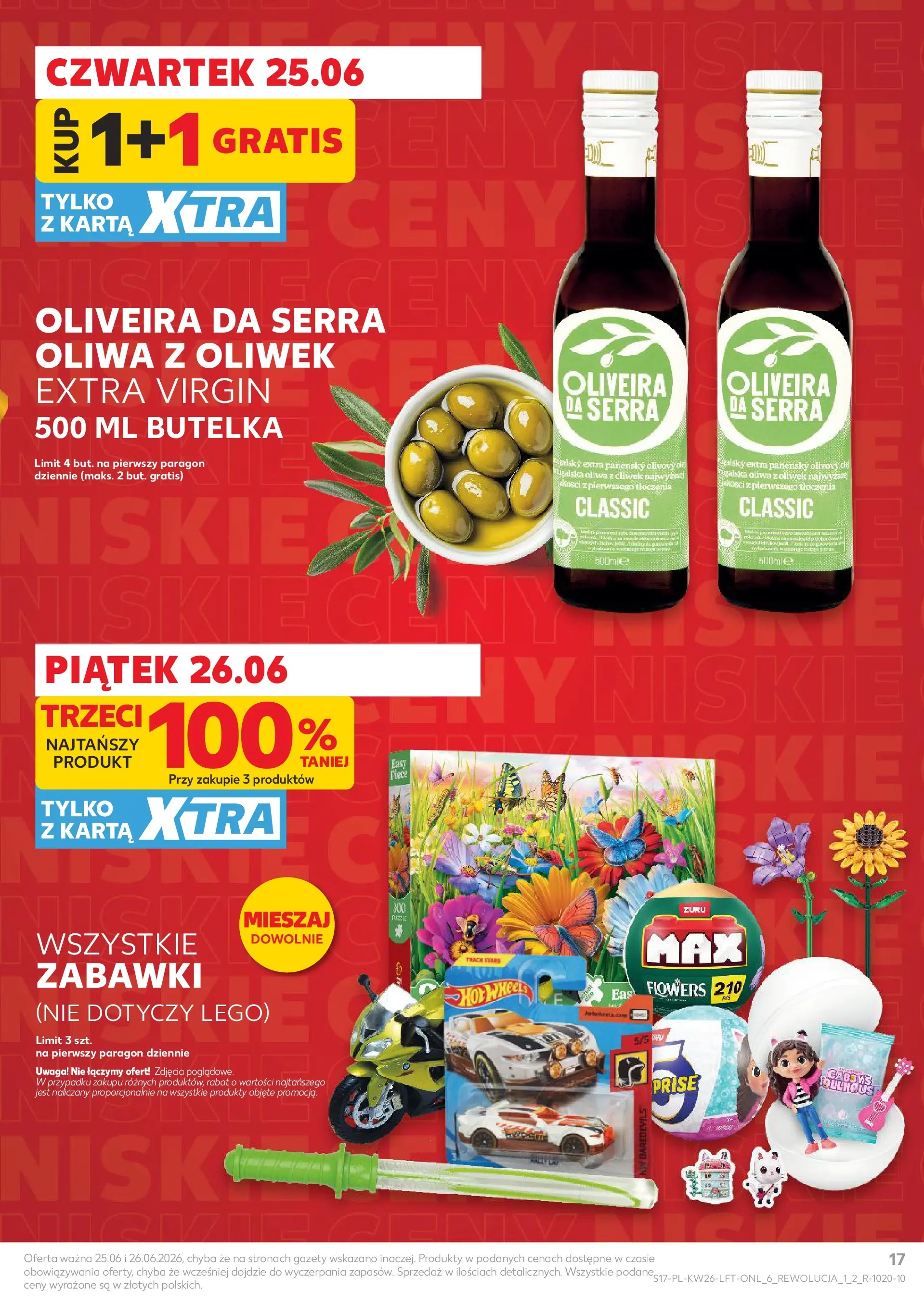 Kaufland gazetka od 25.06.2026 - od jutra PDF | Strona: 17 | Produkty: Karta, Oliwa z oliwek, Oliwa z oliwek extra virgin, Lego