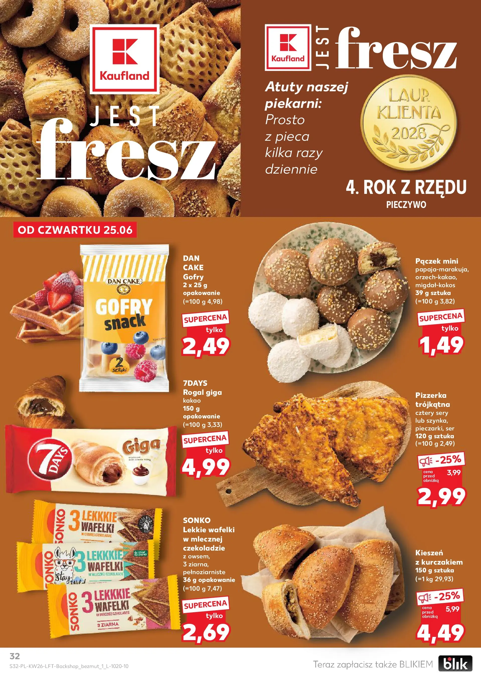 Kaufland gazetka od 25.06.2026 - od jutra PDF | Strona: 32 | Produkty: Pieczywo, Kakao, Sery, Wafelki