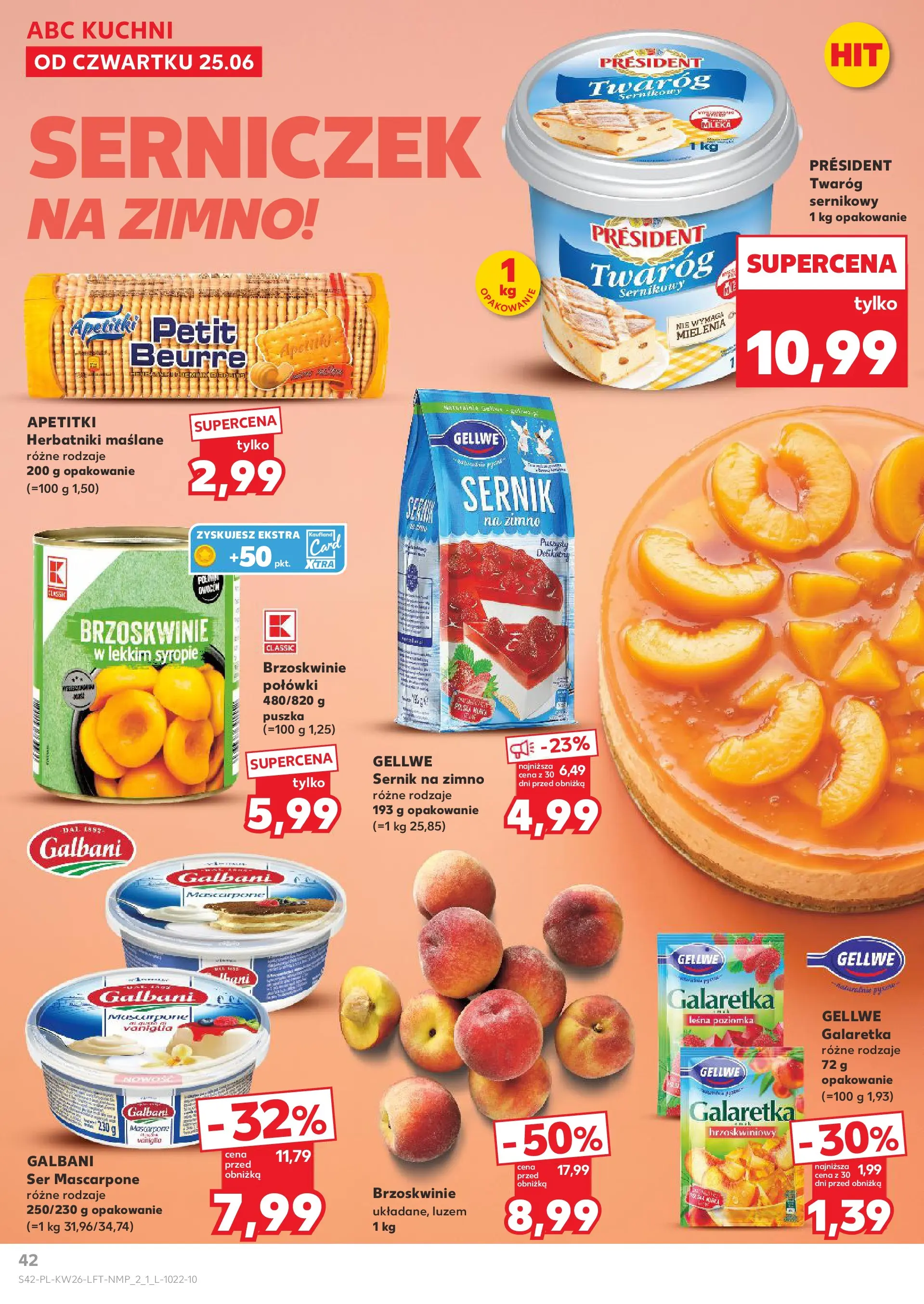 Kaufland gazetka od 25.06.2026 - od jutra PDF | Strona: 42 | Produkty: Cream cheese, Ser, Ser mascarpone, Twaróg