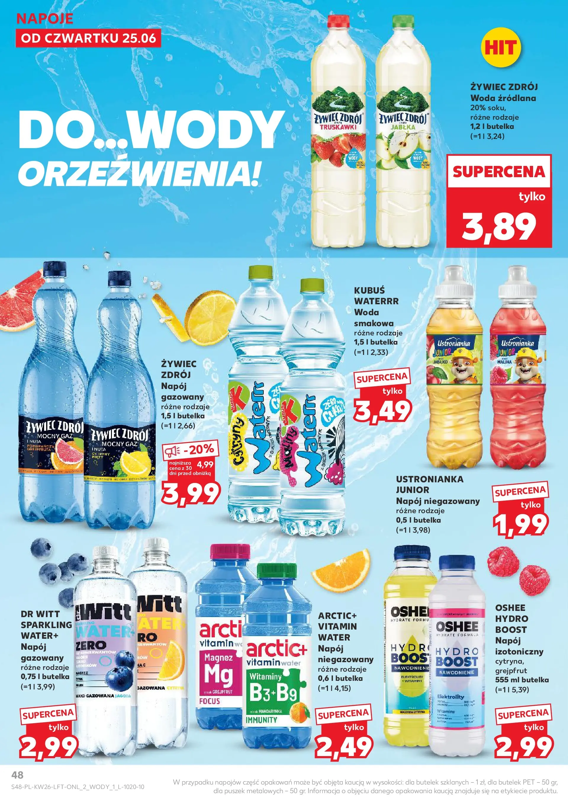 Kaufland gazetka od 25.06.2026 - od jutra PDF | Strona: 48 | Produkty: Malina, Woda źródlana, Cytryny, Grejpfrut