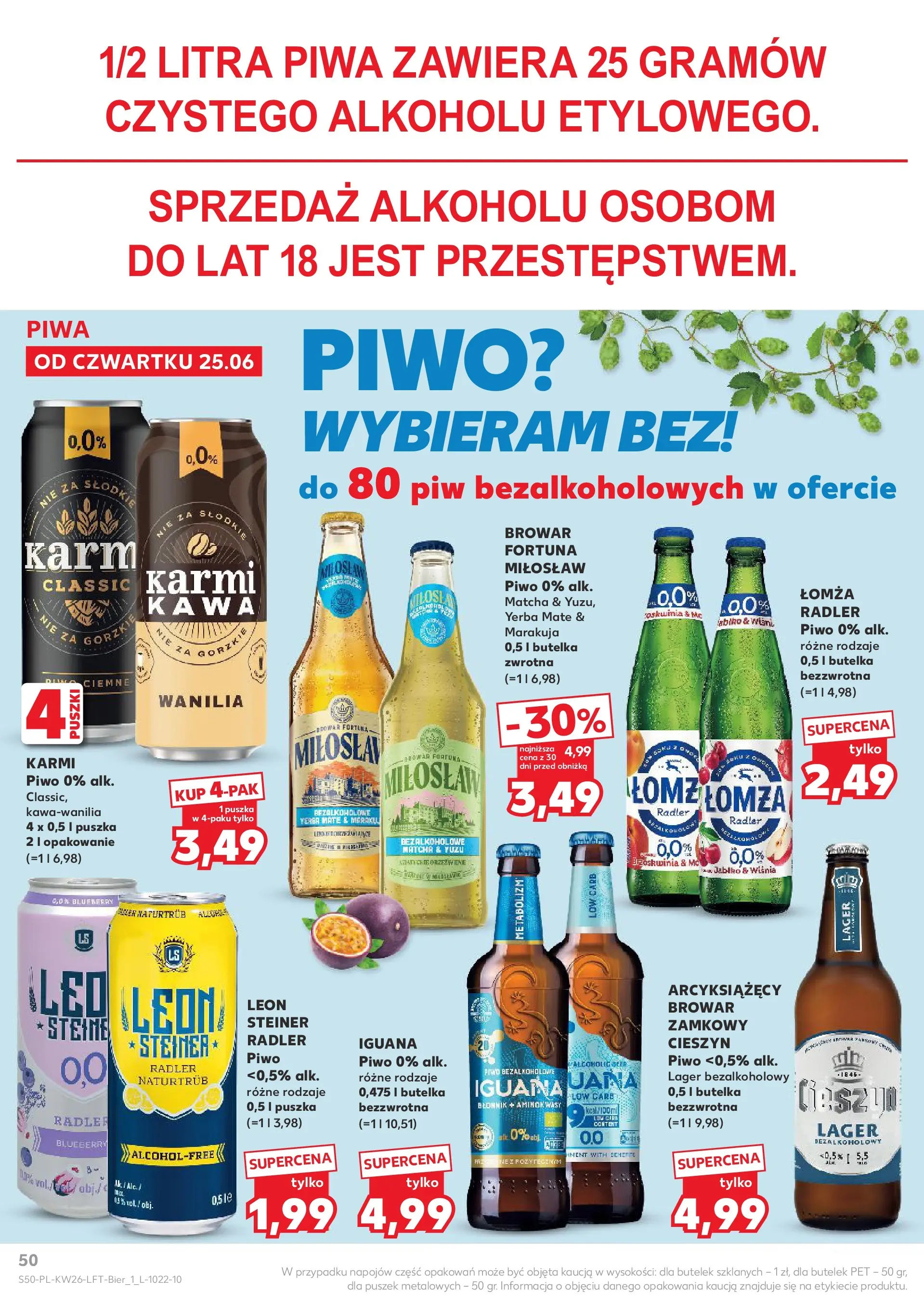 Kaufland gazetka od 25.06.2026 - od jutra PDF | Strona: 50 | Produkty: Kawa, Piwo, Yerba mate