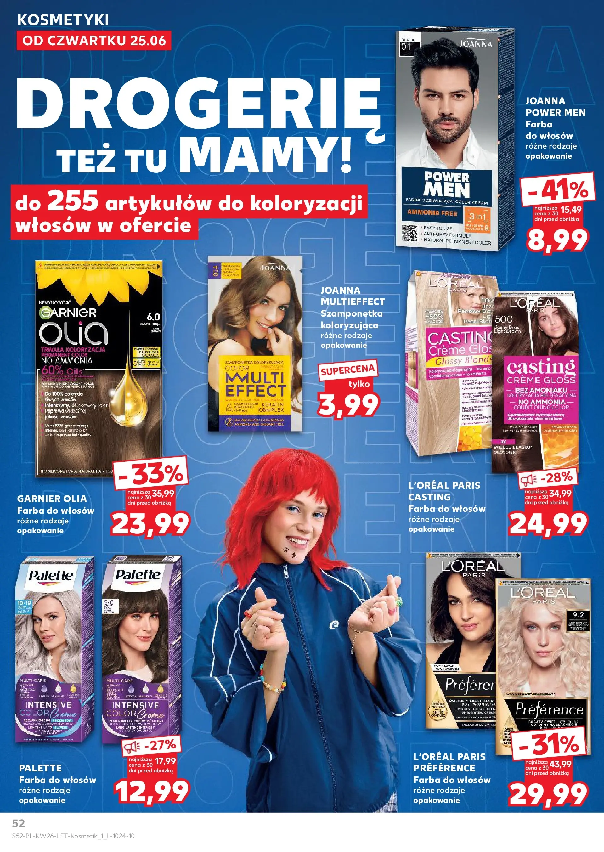Kaufland gazetka od 25.06.2026 - od jutra PDF | Strona: 52 | Produkty: Farba do włosów, Kosmetyki