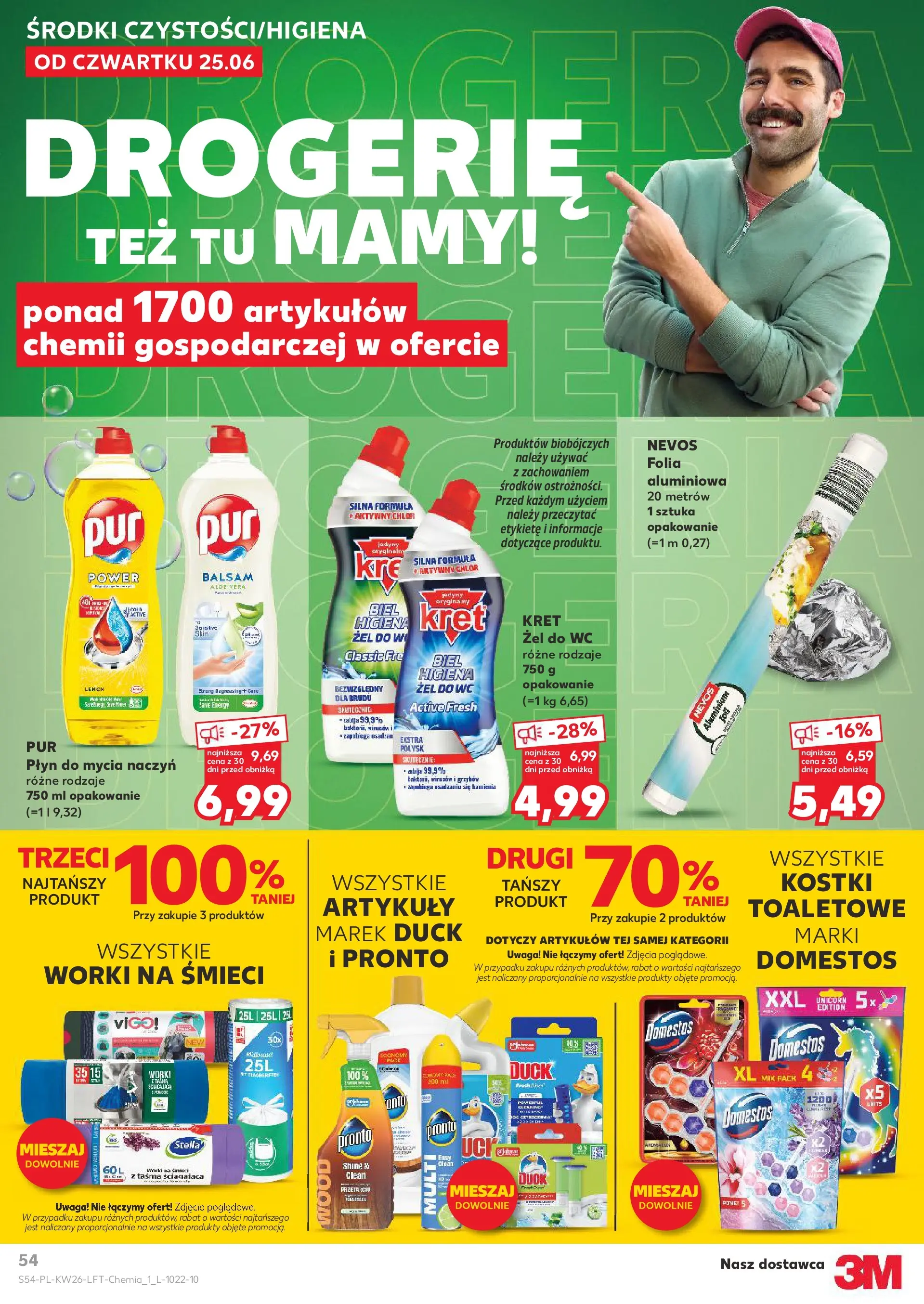 Kaufland gazetka od 25.06.2026 - od jutra PDF | Strona: 54 | Produkty: Cleaner, Domestos, Płyn do mycia naczyń