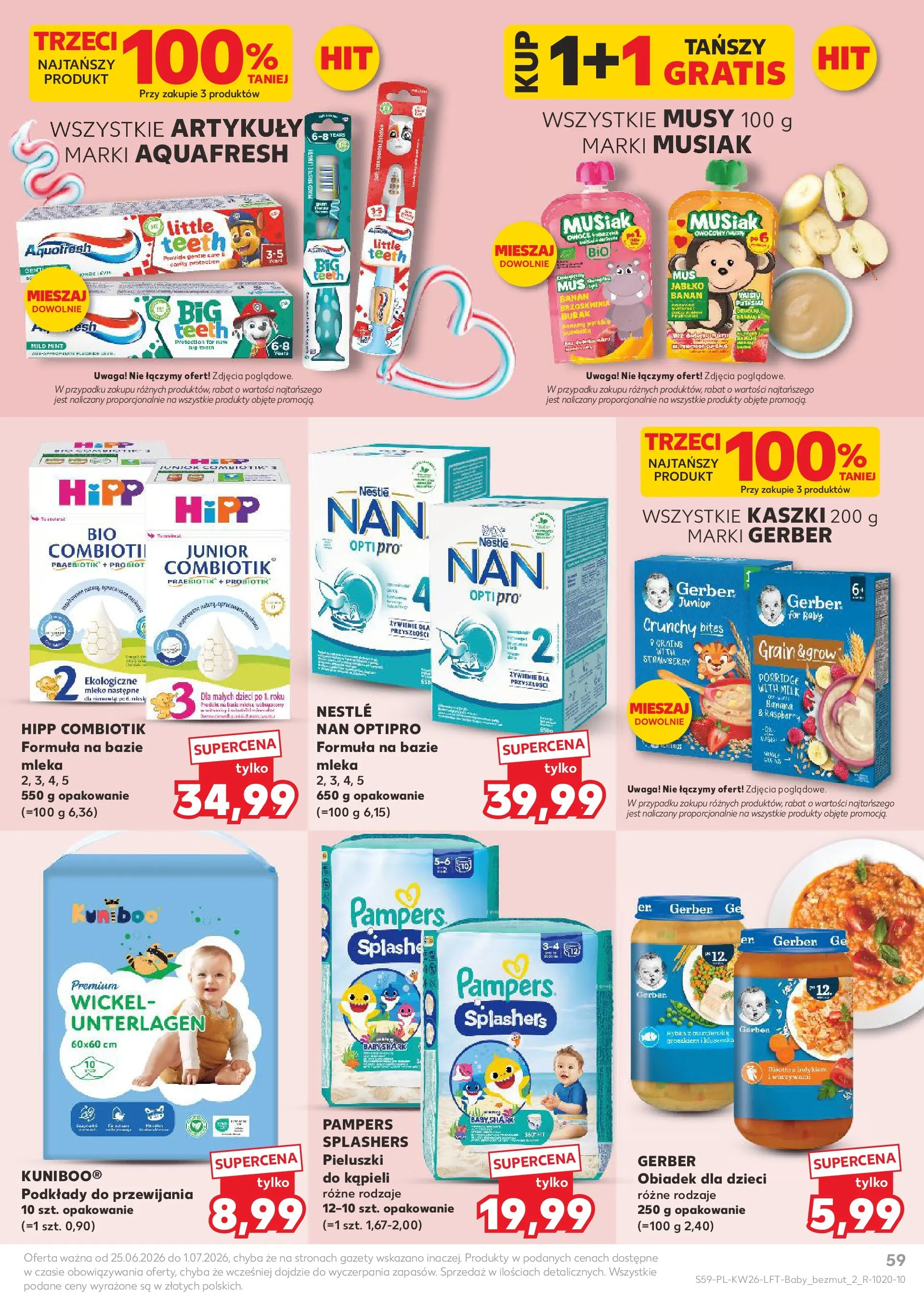 Kaufland gazetka od 25.06.2026 - od jutra PDF | Strona: 59 | Produkty: Mleka, Pampers, Mleko, Banan