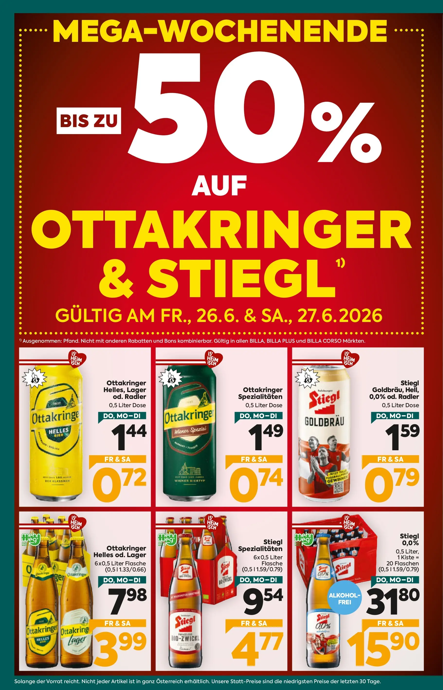 Billa Plus - BILLA PLUS: Flugblatt Wien von 24.06.2026 - Aktuelle Angebote | Seite: 2 | Produkte: Bier