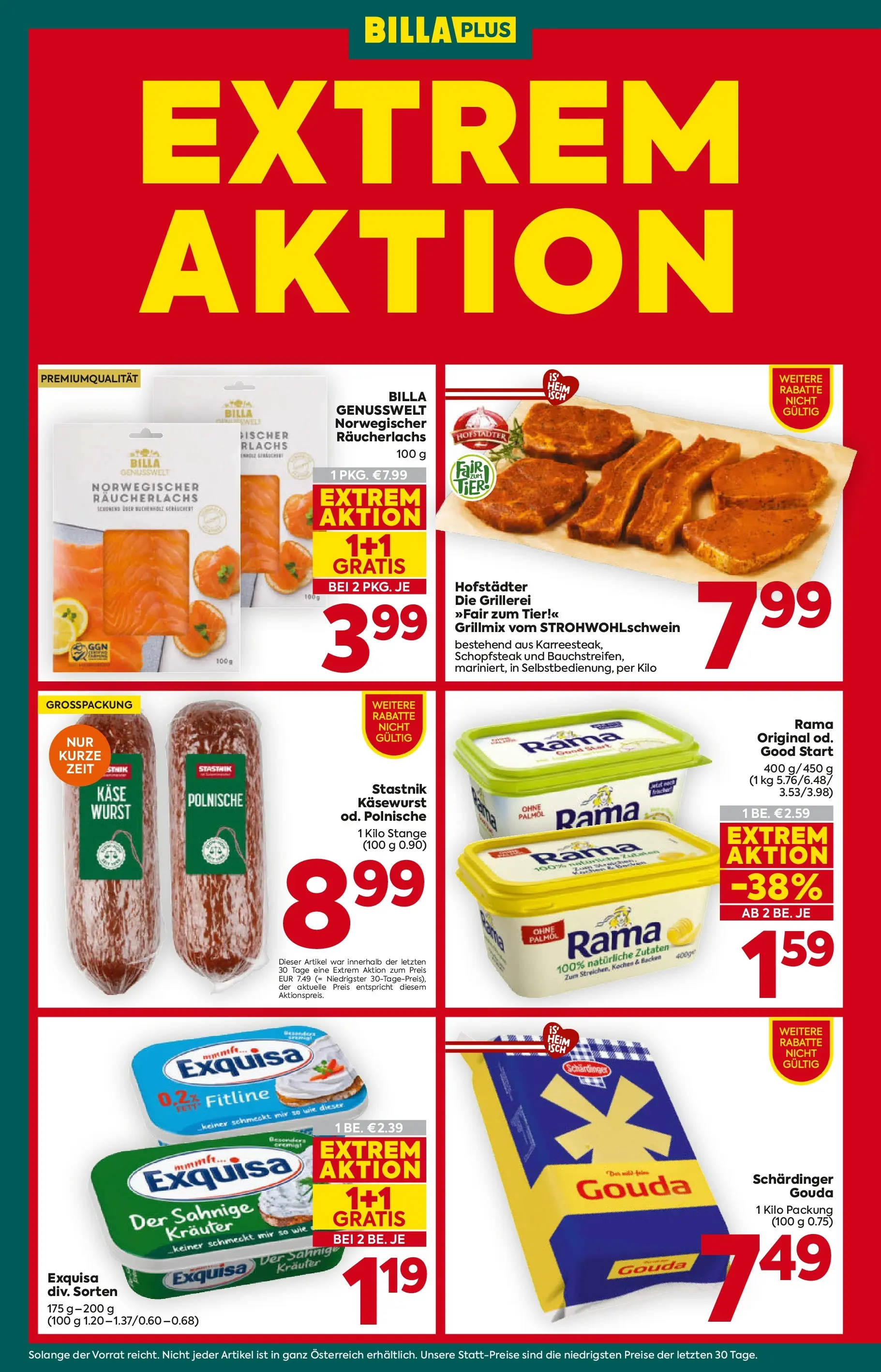 Billa Plus - BILLA PLUS: Flugblatt Steiermark von 24.06.2026 - Aktuelle Angebote | Seite: 4 | Produkte: Wurst, Käse