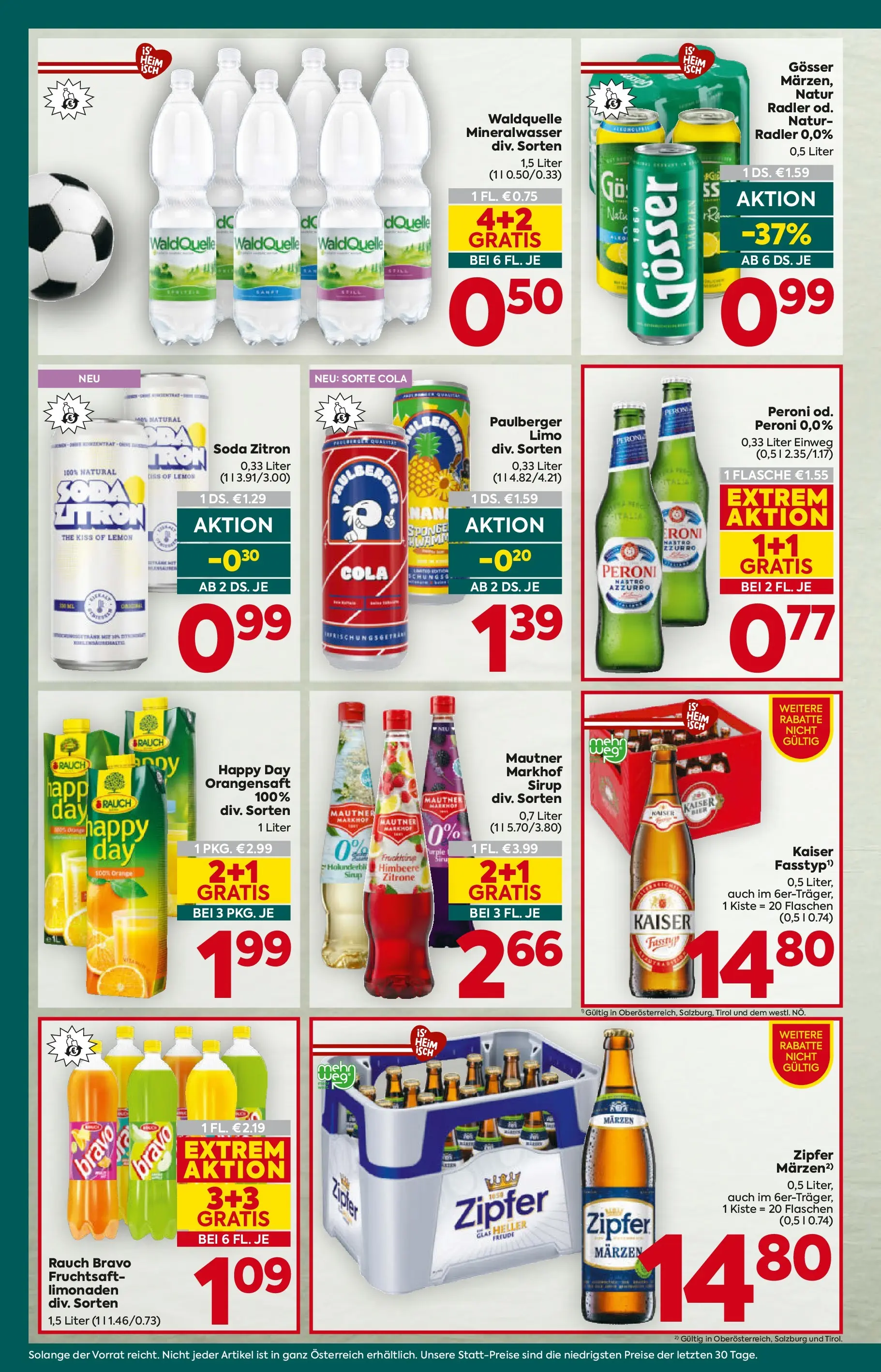 Billa Plus Flugblatt - Salzburg von 25.06.2026 - Aktuelle Angebote | Seite: 14 | Produkte: Zitrone, Himbeere, Bier