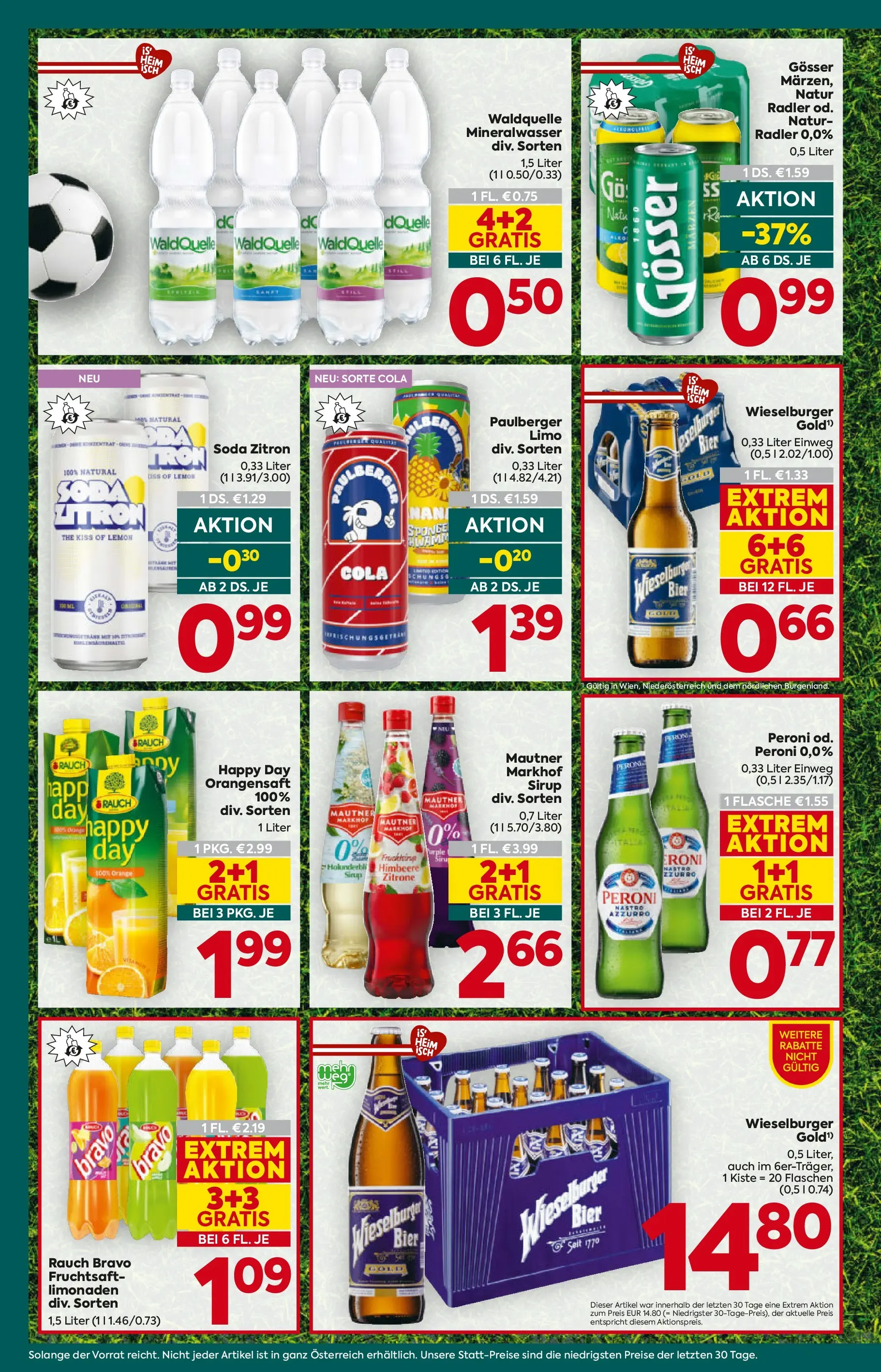 Billa Plus - BILLA PLUS: Flugblatt Wien von 24.06.2026 - Aktuelle Angebote | Seite: 14 | Produkte: Zitrone, Himbeere, Bier