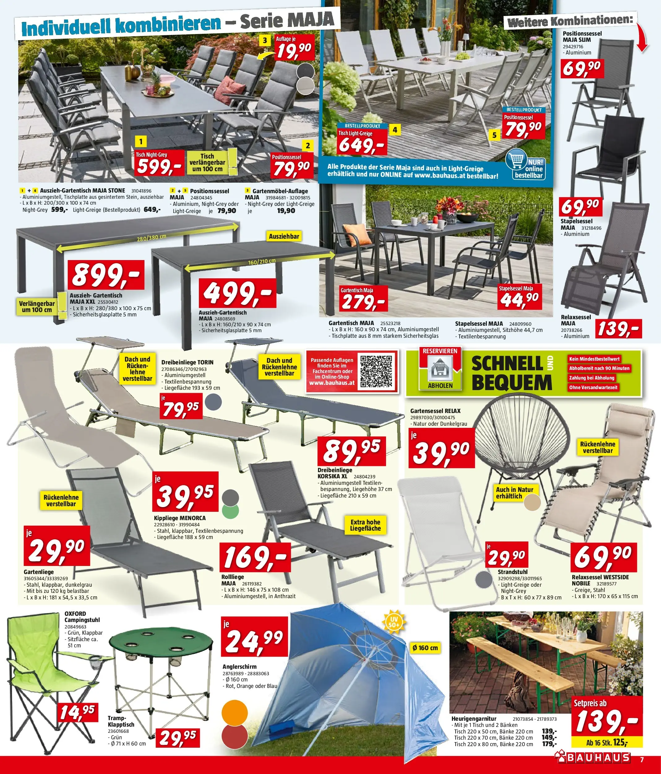 Bauhaus Salzburg, Villach, Wiener Neudorf von 24.06.2026 - Aktuelle Angebote | Seite: 7 | Produkte: Tisch