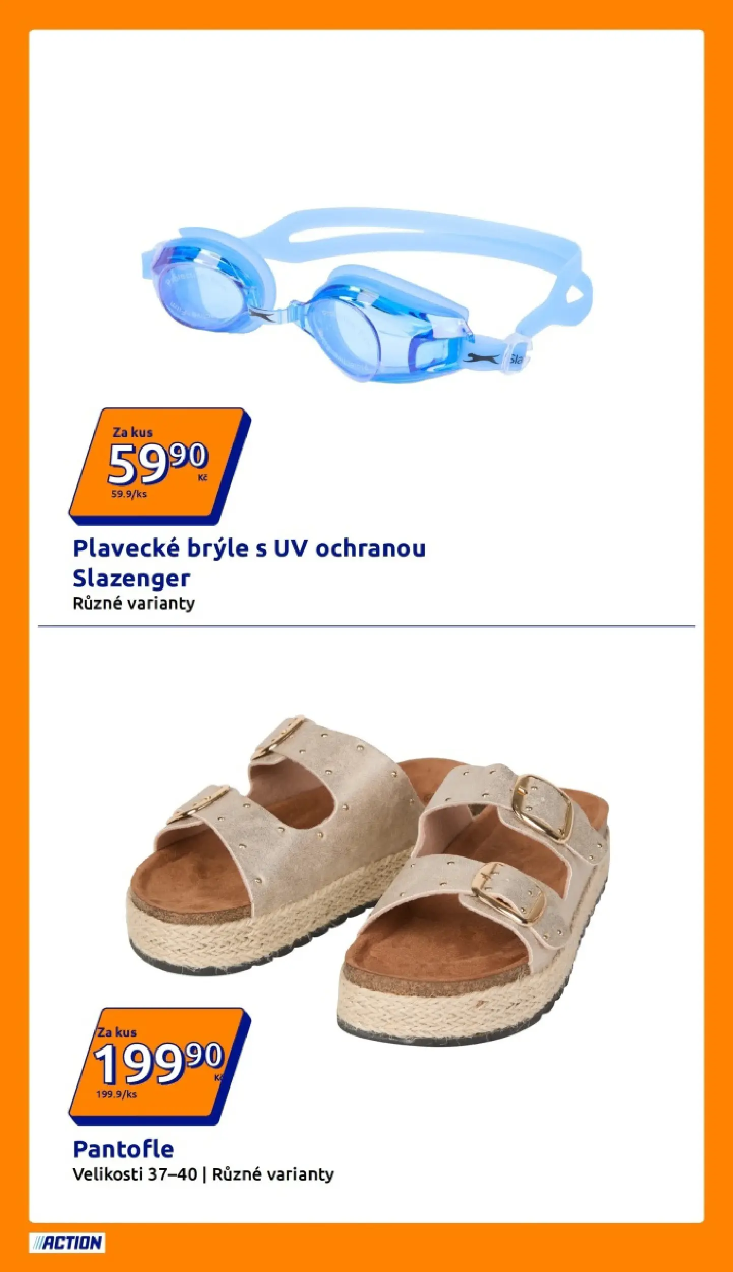 Action leták od 24.06.2026 - Akční leták online | Strana: 23 | Produkty: Pantofle, Brýle, Plavecké brýle