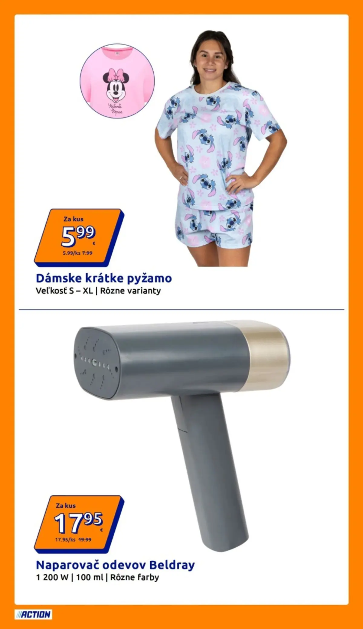 Action leták platný do 30.06.2026 od 24.06.2026 » aktuálna akcia | Strana: 4 | Produkty: Naparovač odevov, Pyžamo