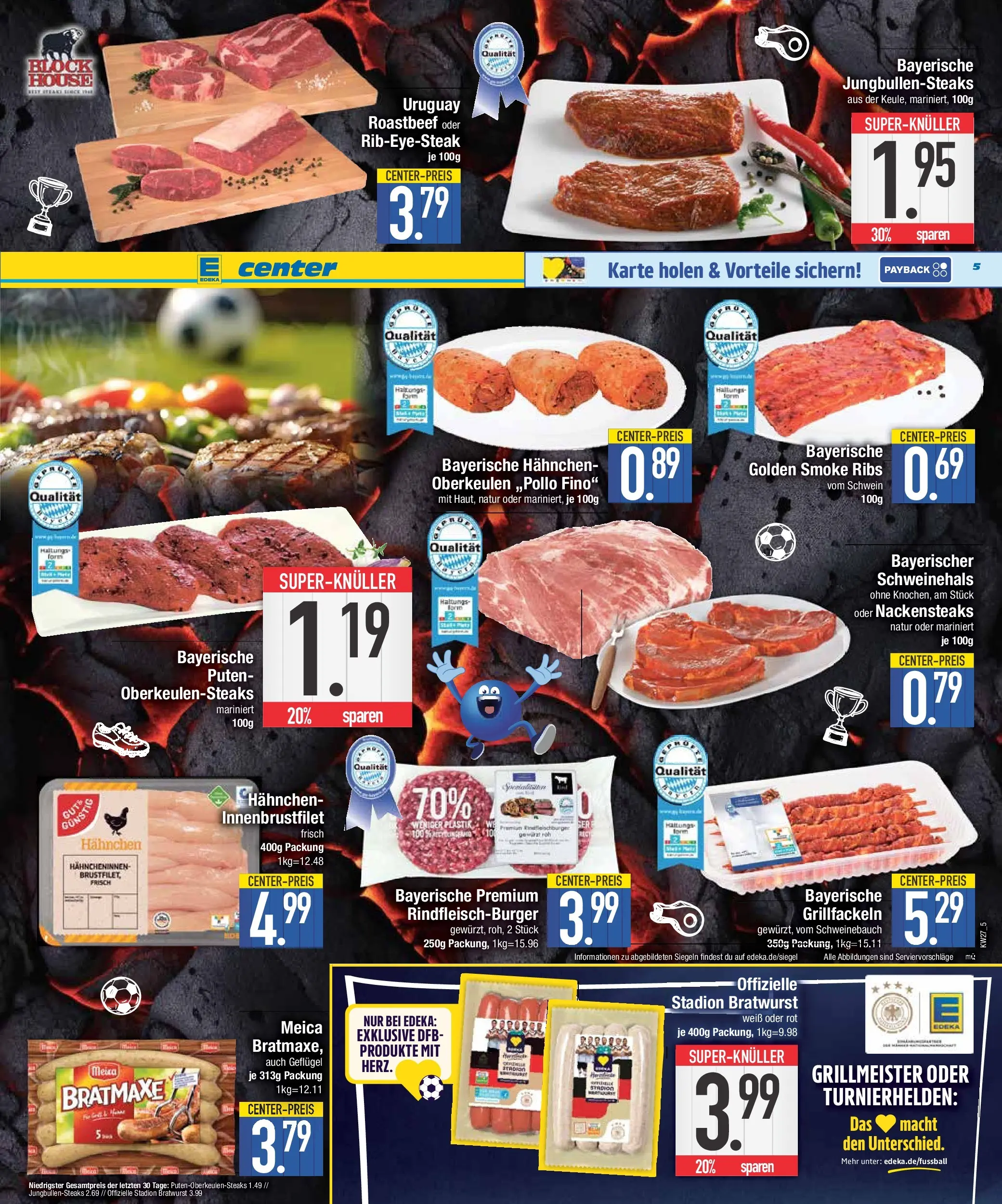 Edeka - EDEKA: Wochenangebote (ab 28.06.2026) » Angebote Online | Seite: 5 | Produkte: Nackensteaks, Schweinebauch, Bratwurst, Meica
