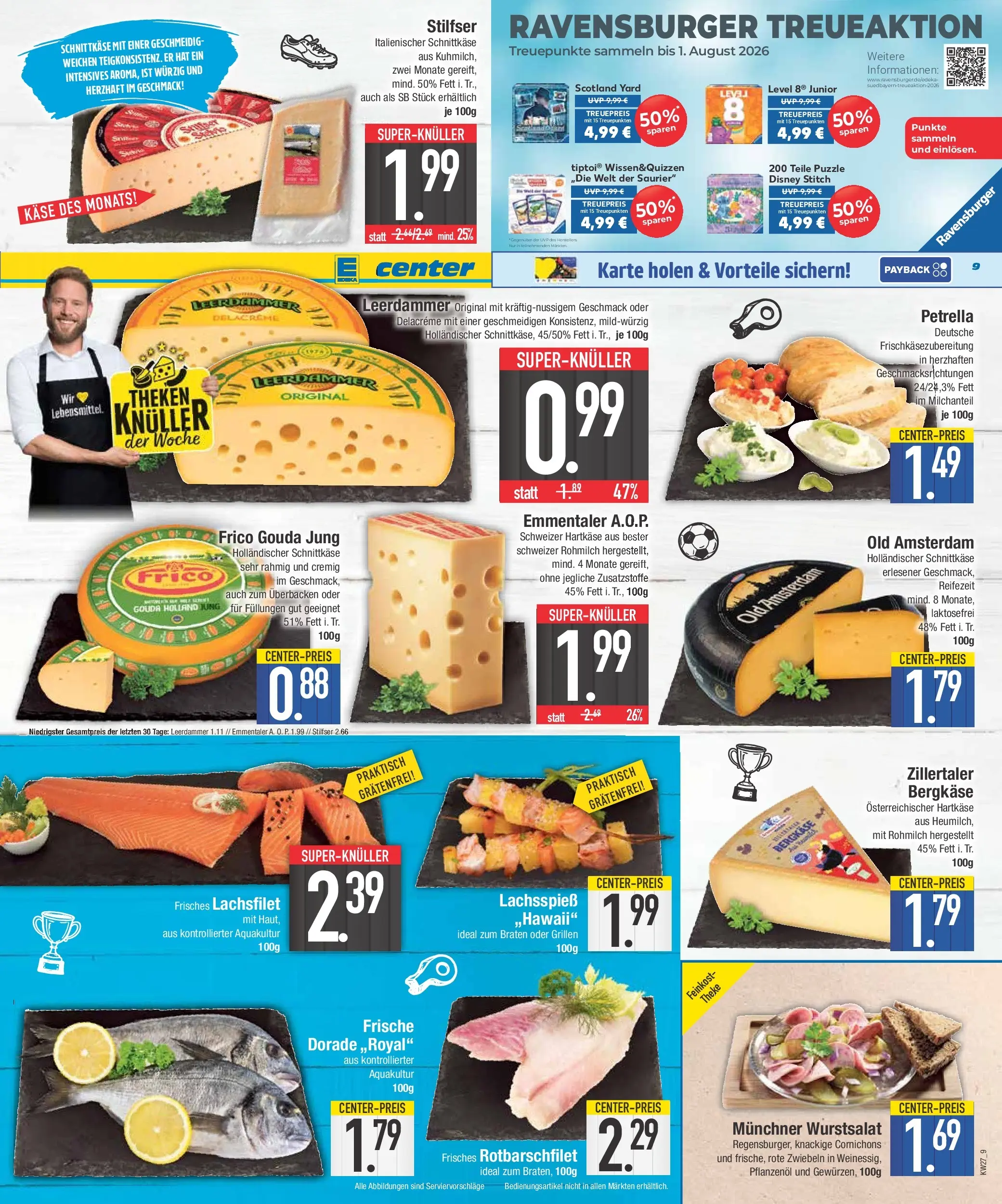 Edeka - EDEKA: Wochenangebote (ab 28.06.2026) » Angebote Online | Seite: 9 | Produkte: Dorade, Käse, Theke, Zwiebeln