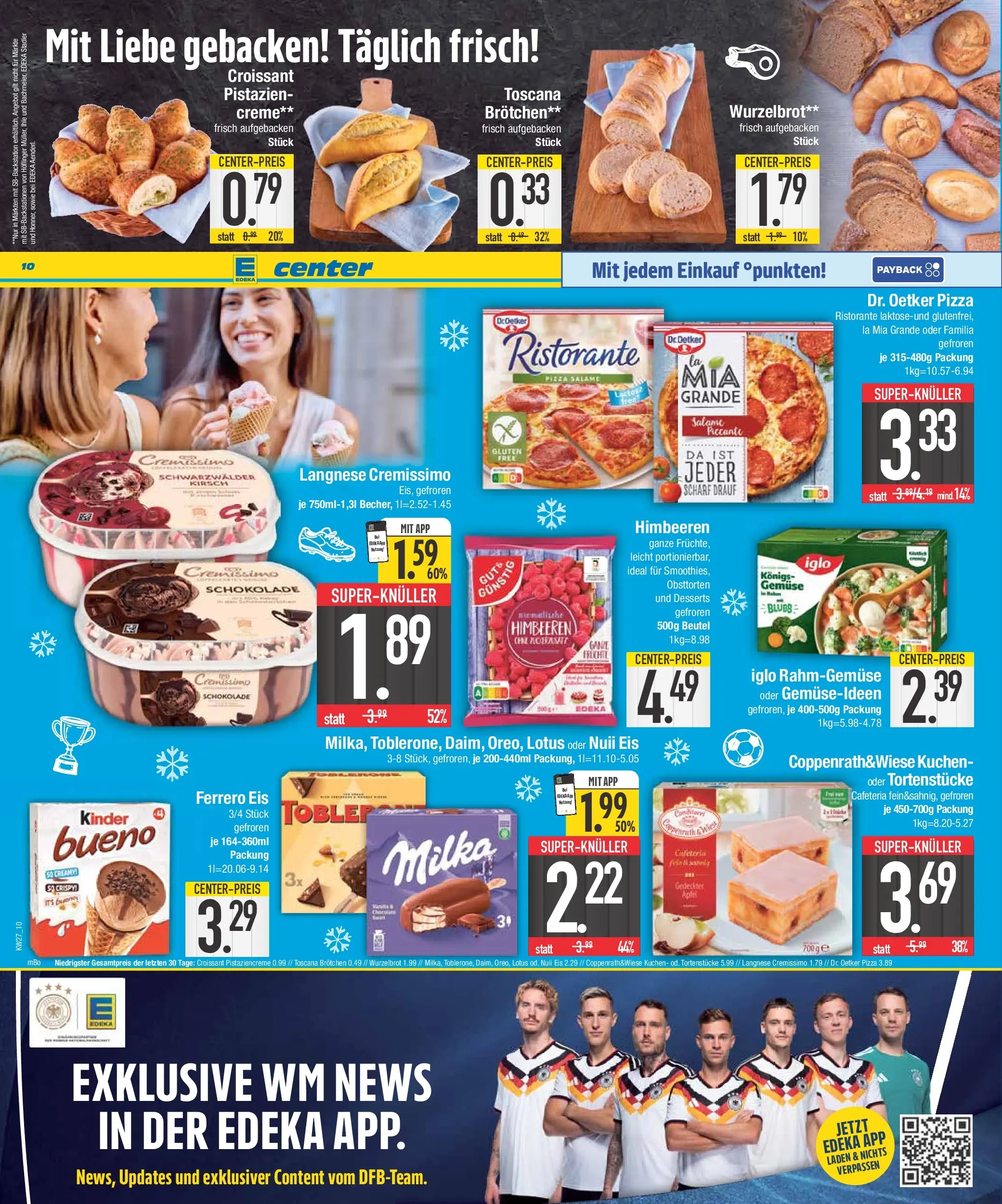 Edeka - EDEKA: Wochenangebote (ab 28.06.2026) » Angebote Online | Seite: 10 | Produkte: Nuii eis, Milka, Croissant, Kuchen