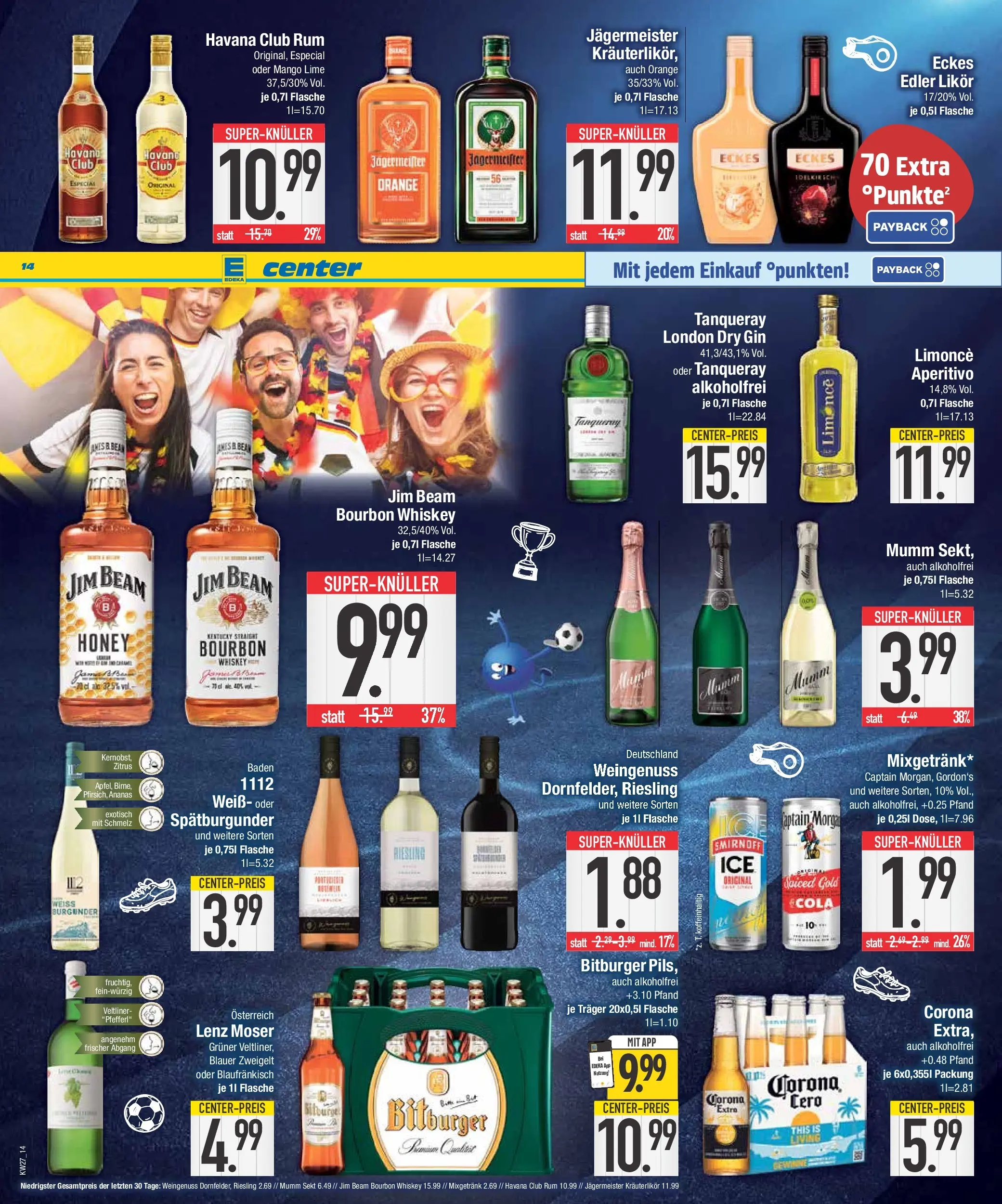 Edeka - EDEKA: Wochenangebote (ab 28.06.2026) » Angebote Online | Seite: 14 | Produkte: Bitburger, Cola, Likör, Rum