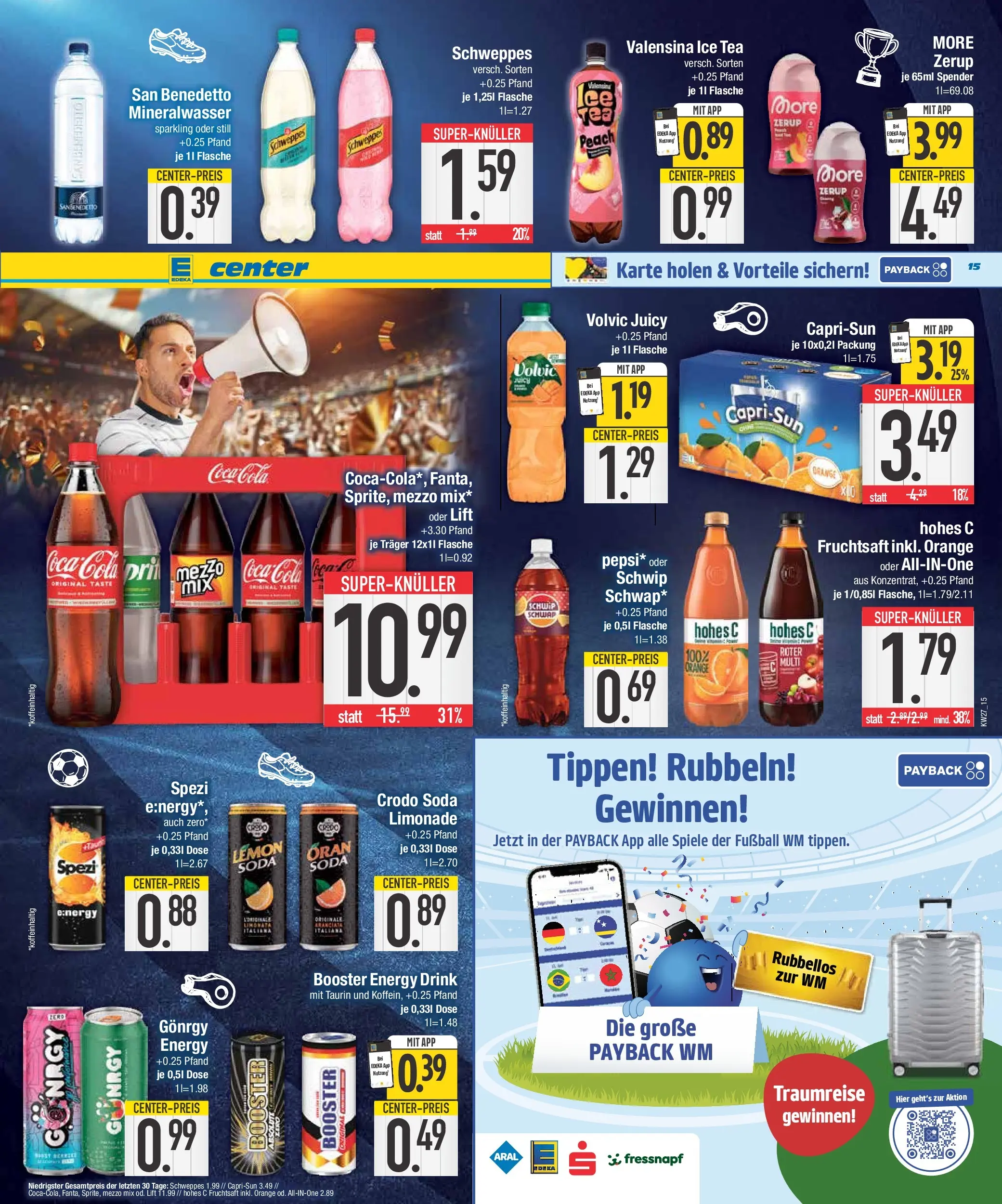 Edeka - EDEKA: Wochenangebote (ab 28.06.2026) » Angebote Online | Seite: 15 | Produkte: Coca cola, Limonade, Schweppes, Volvic