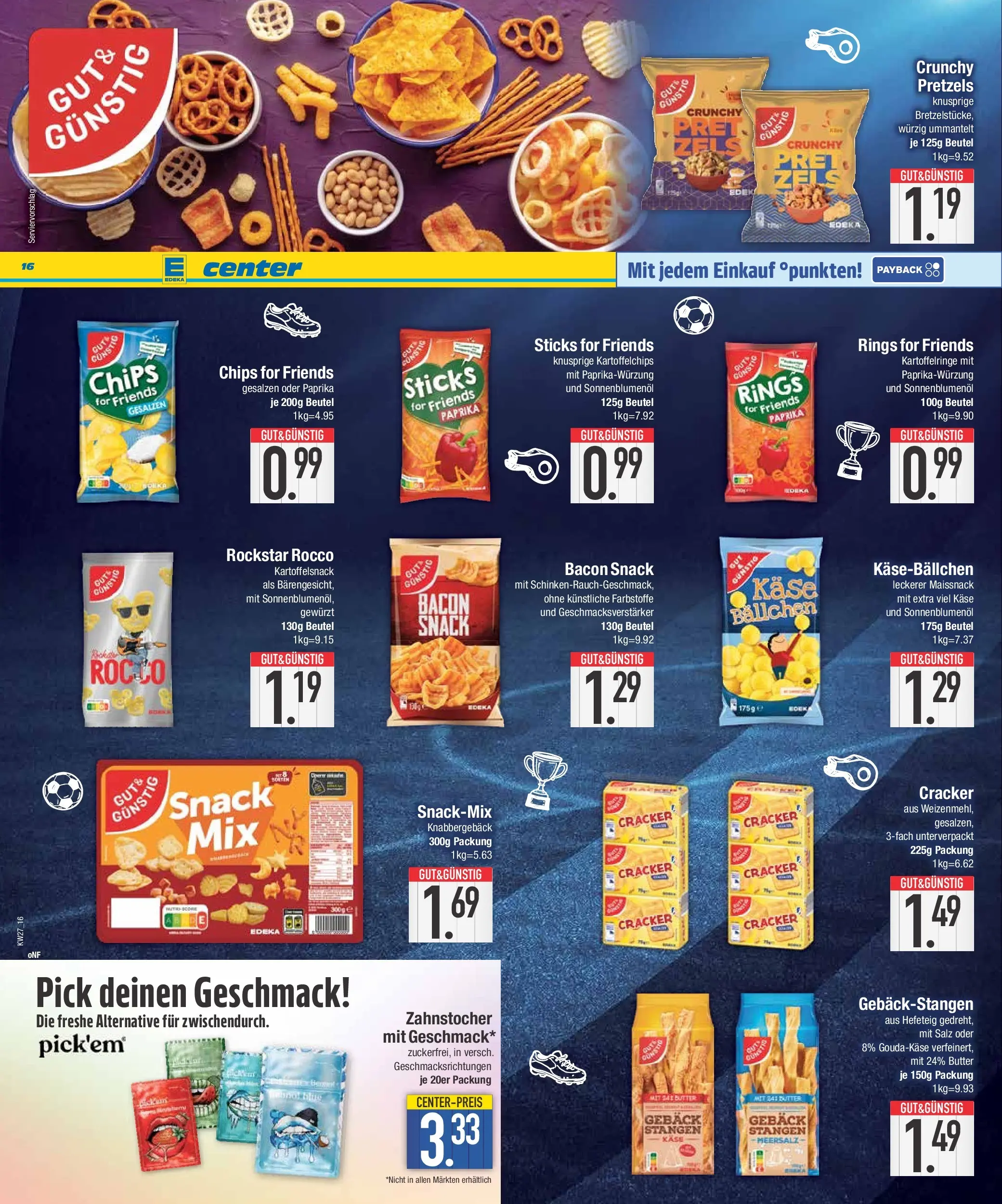 Edeka - EDEKA: Wochenangebote (ab 28.06.2026) » Angebote Online | Seite: 16 | Produkte: Käse, Rockstar, Salz, Chips