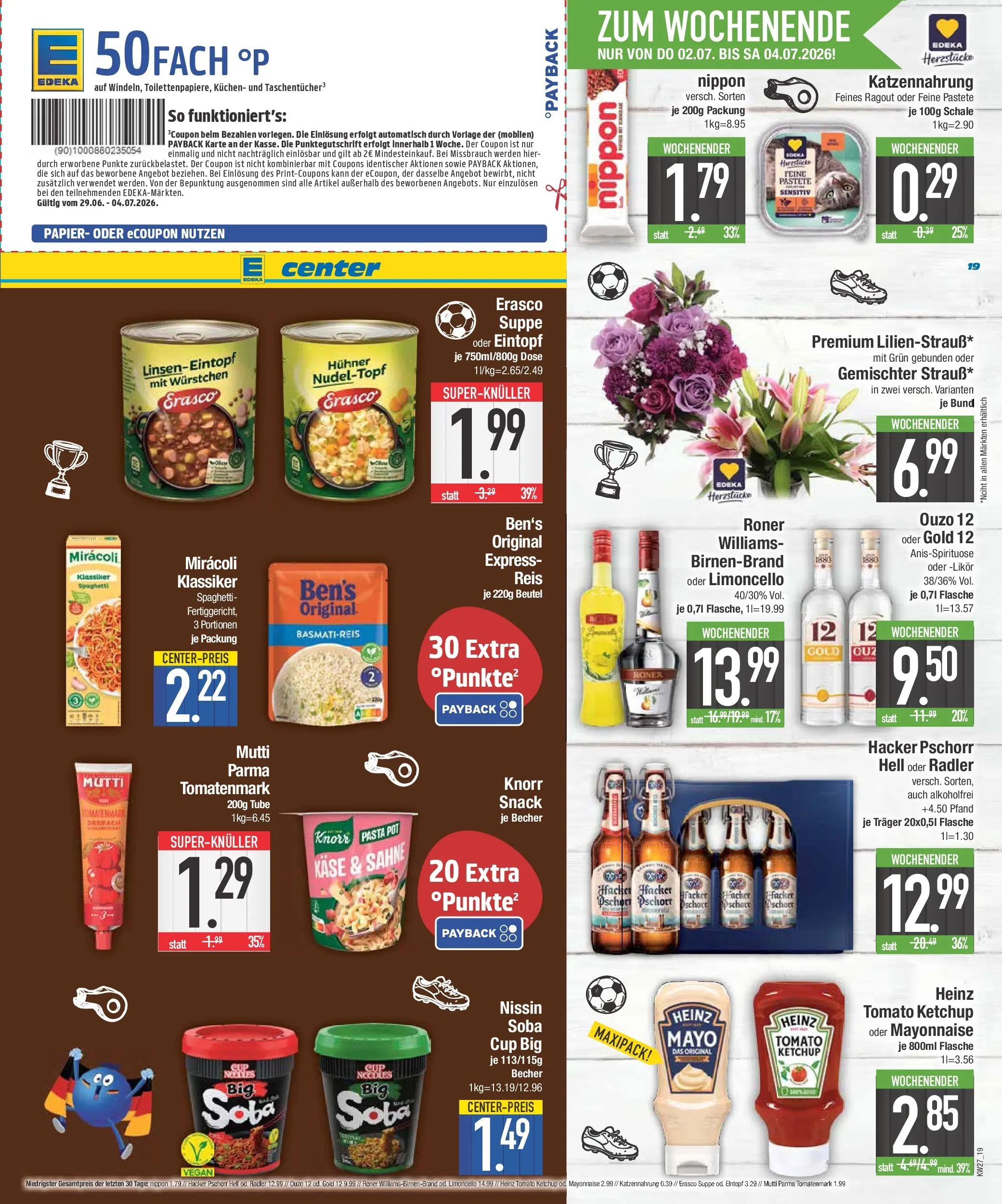 Edeka - EDEKA: Wochenangebote (ab 28.06.2026) » Angebote Online | Seite: 19 | Produkte: Knorr, Radler, Erasco, Sahne