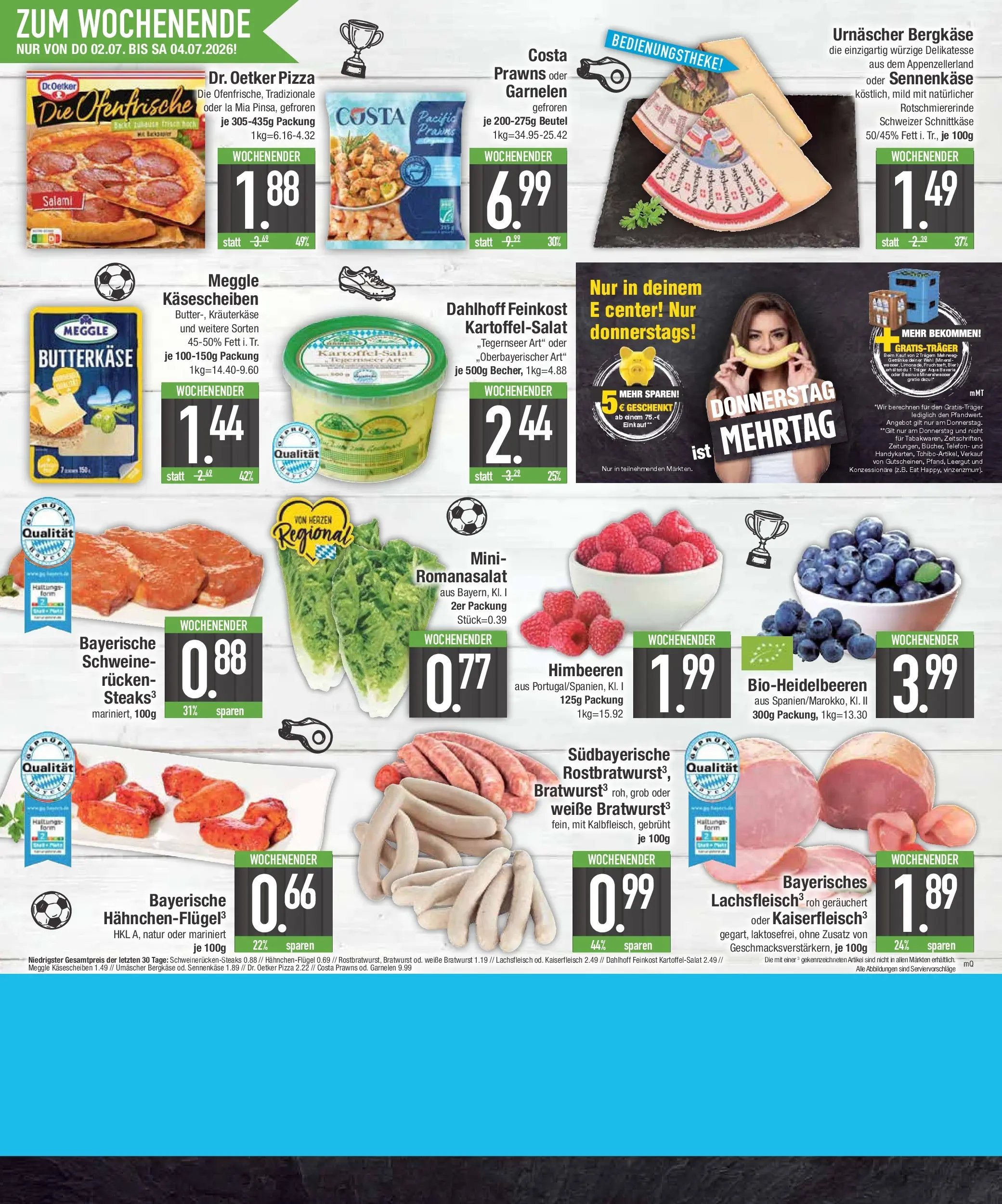 E center Prospekt Weißenburg (ab 28.06.2026) zum Blättern | Seite: 24 | Produkte: Bier, Bratwurst, Pizza, Telefon