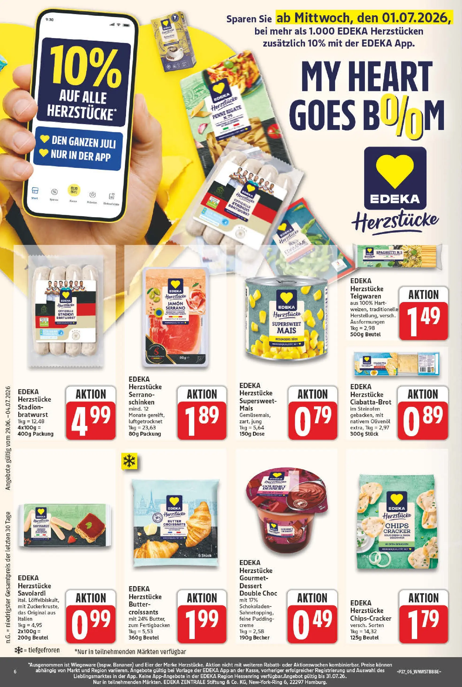 Angebote - Wochenangebote (ab 28.06.2026) zum Blättern | Seite: 6 | Produkte: Bratwurst, Pudding, Creme, Chips