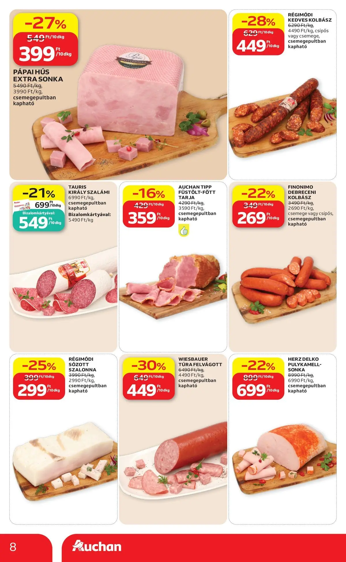 Ajánlatok - Auchan újság érvényessége 2026.07.01-ig - 2026.06.24. -tól/töl > akció, lapozható szórólap 🛍️ | Oldal: 8